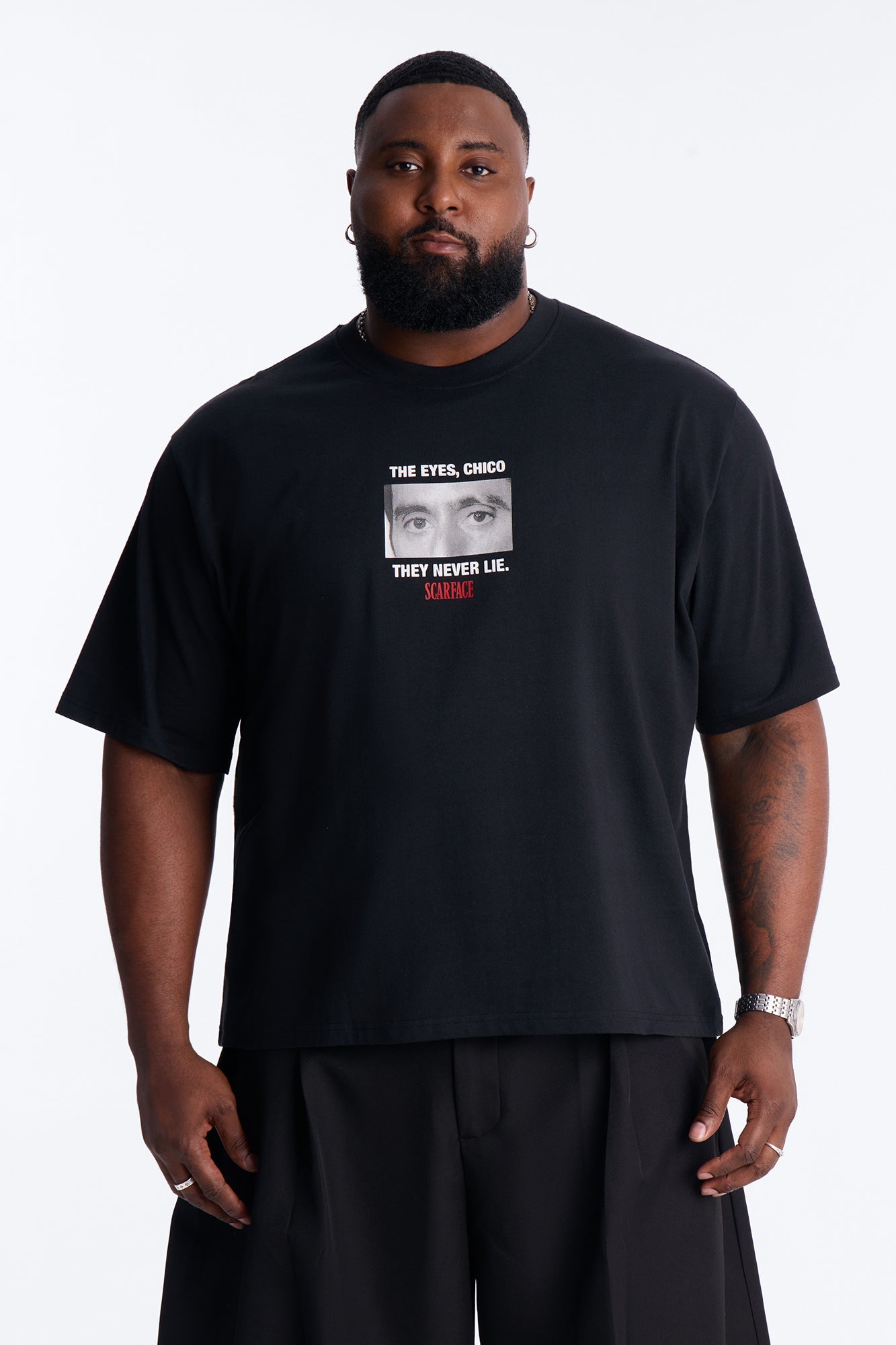 Scarface The Eyes Chico Short Sleeve Tee - Black Fashion Nova