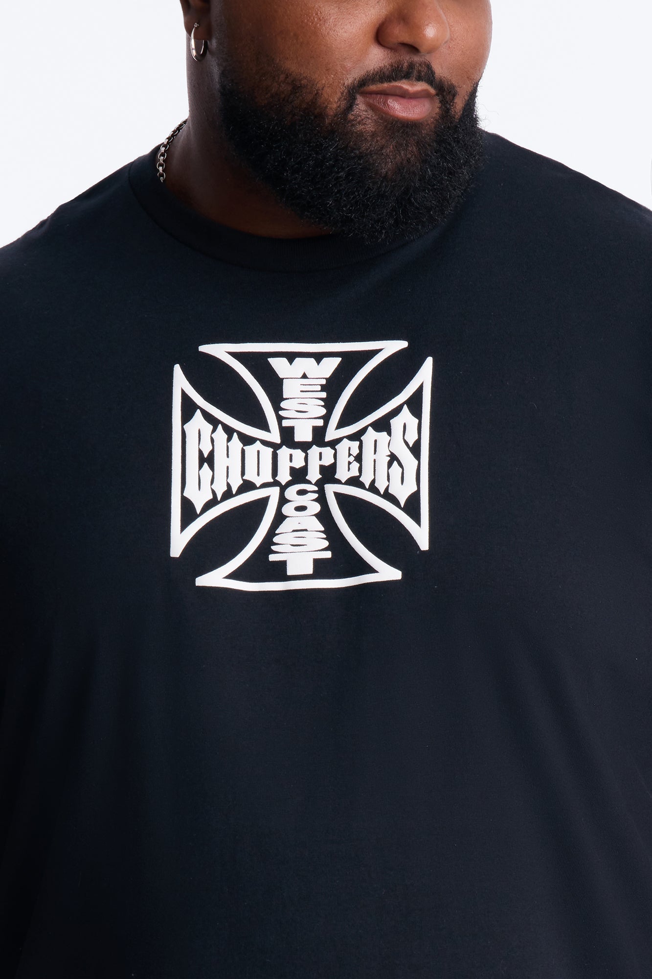 West Coast Choppers Icon Puff Print Short Sleeve Tee - Black Fashion Nova