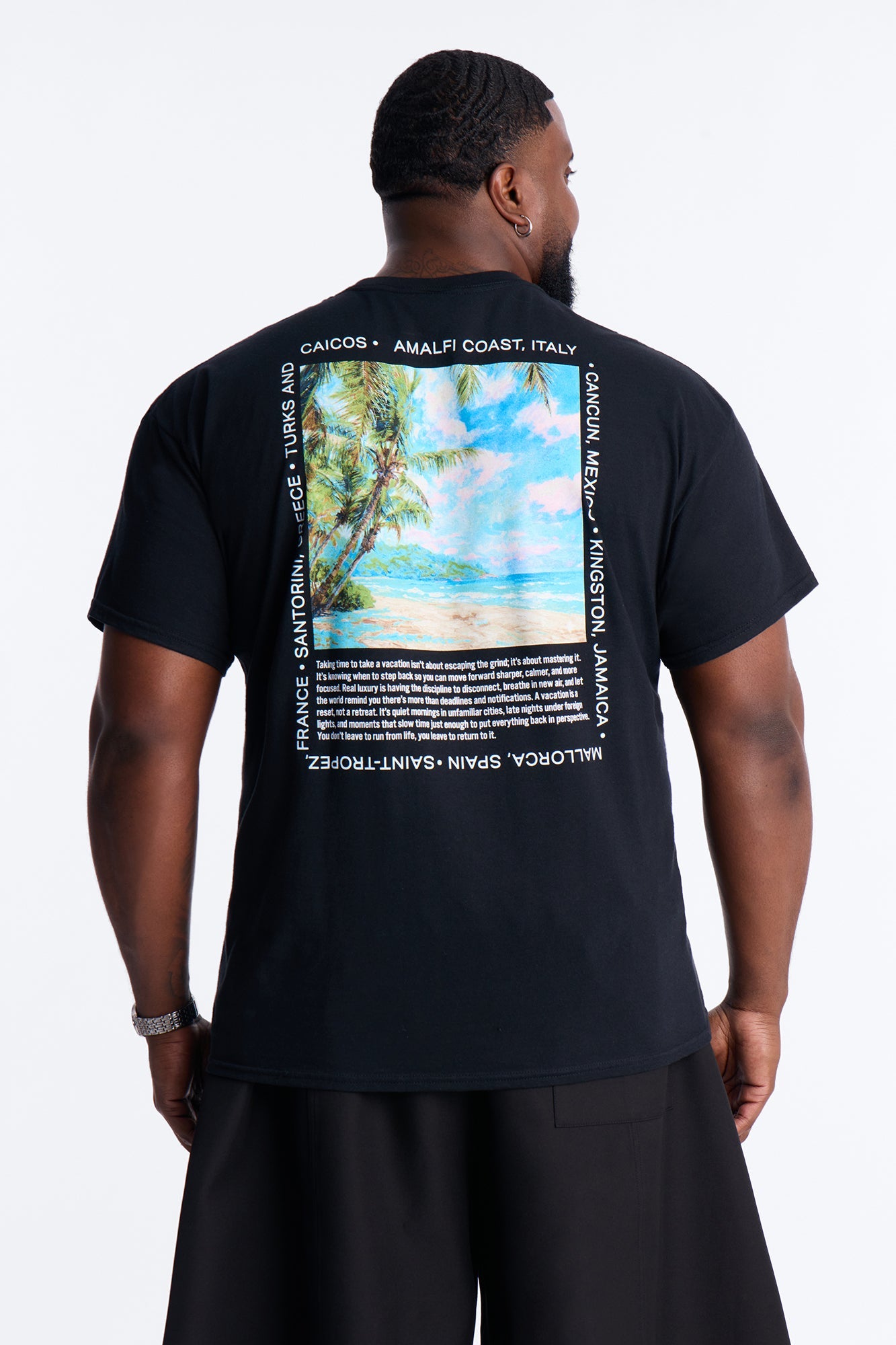 Forever Lost In Paradise Short Sleeve Tee - Black Fashion Nova