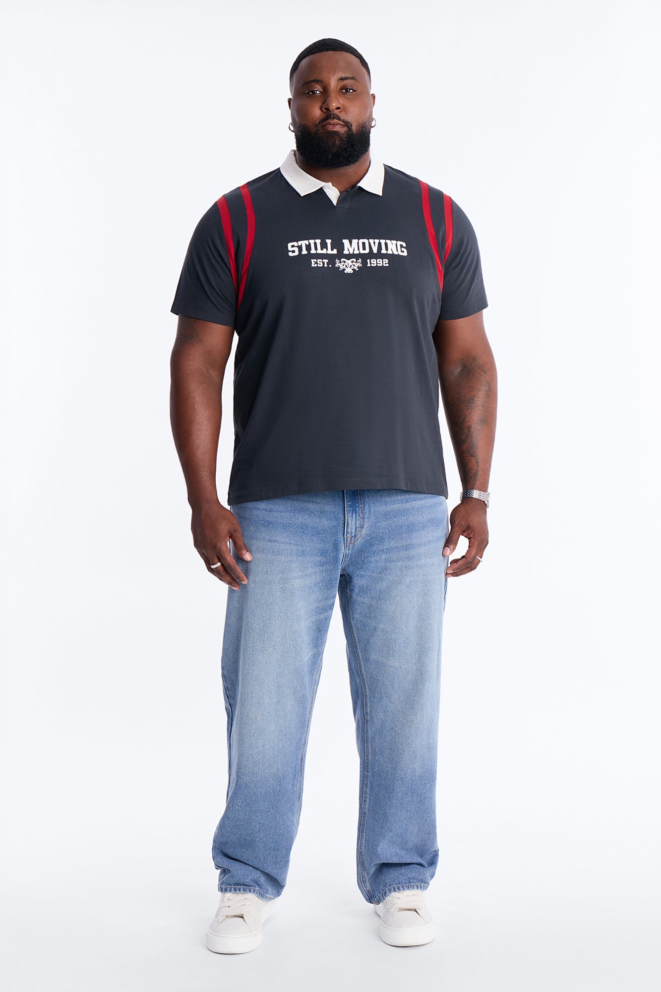 Relaxed Still Moving Polo - Black Fashion Nova