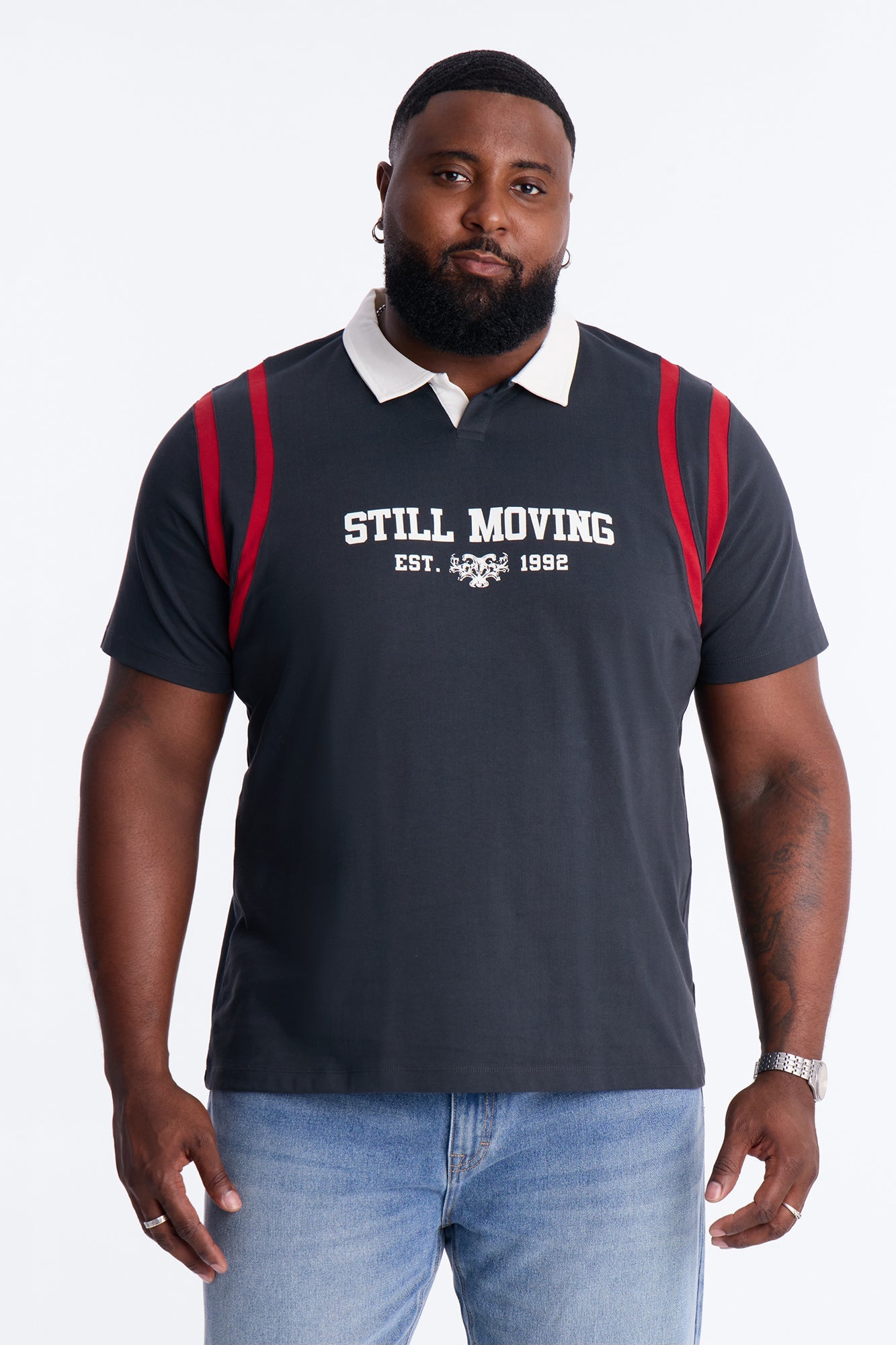 Relaxed Still Moving Polo - Black Fashion Nova