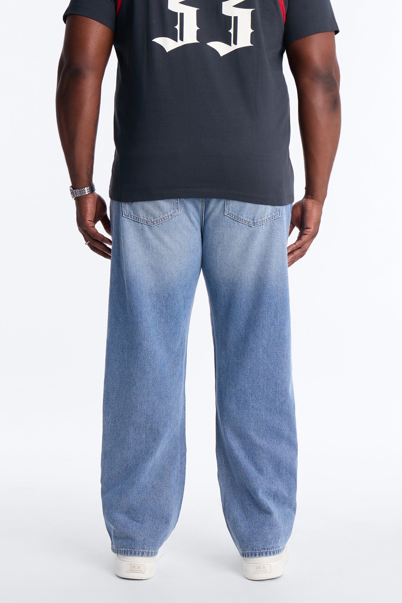 Essential Straight Rigid Jean - Medium Blue Wash Fashion Nova