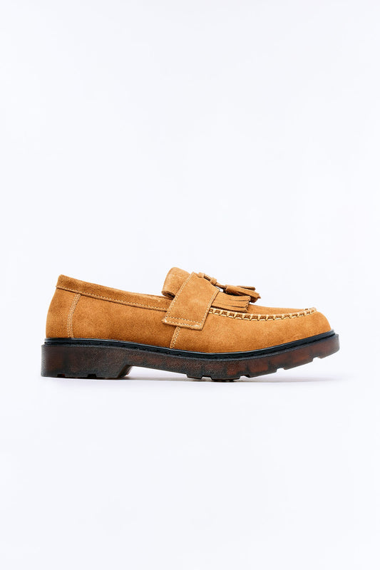 Genuine Suede Tassel Loafer - Brown Fashion Nova