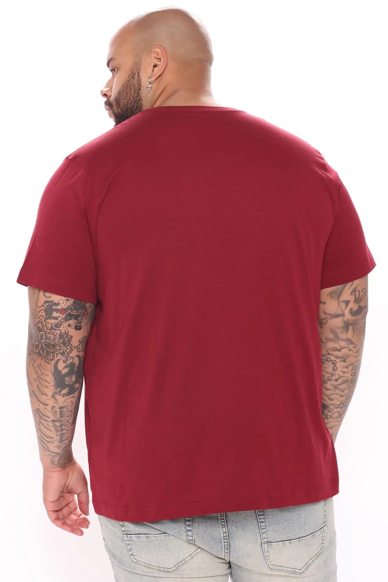 Classic Lightweight Tee - Burgundy Fashion Nova