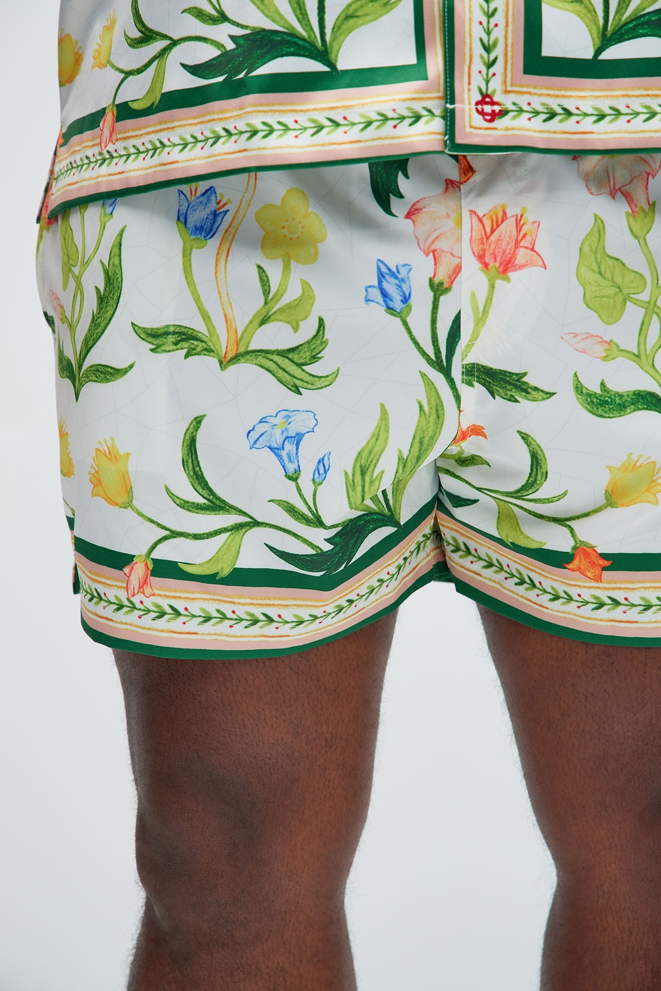Deer Creek Swim Short Trunk - White/combo Fashion Nova