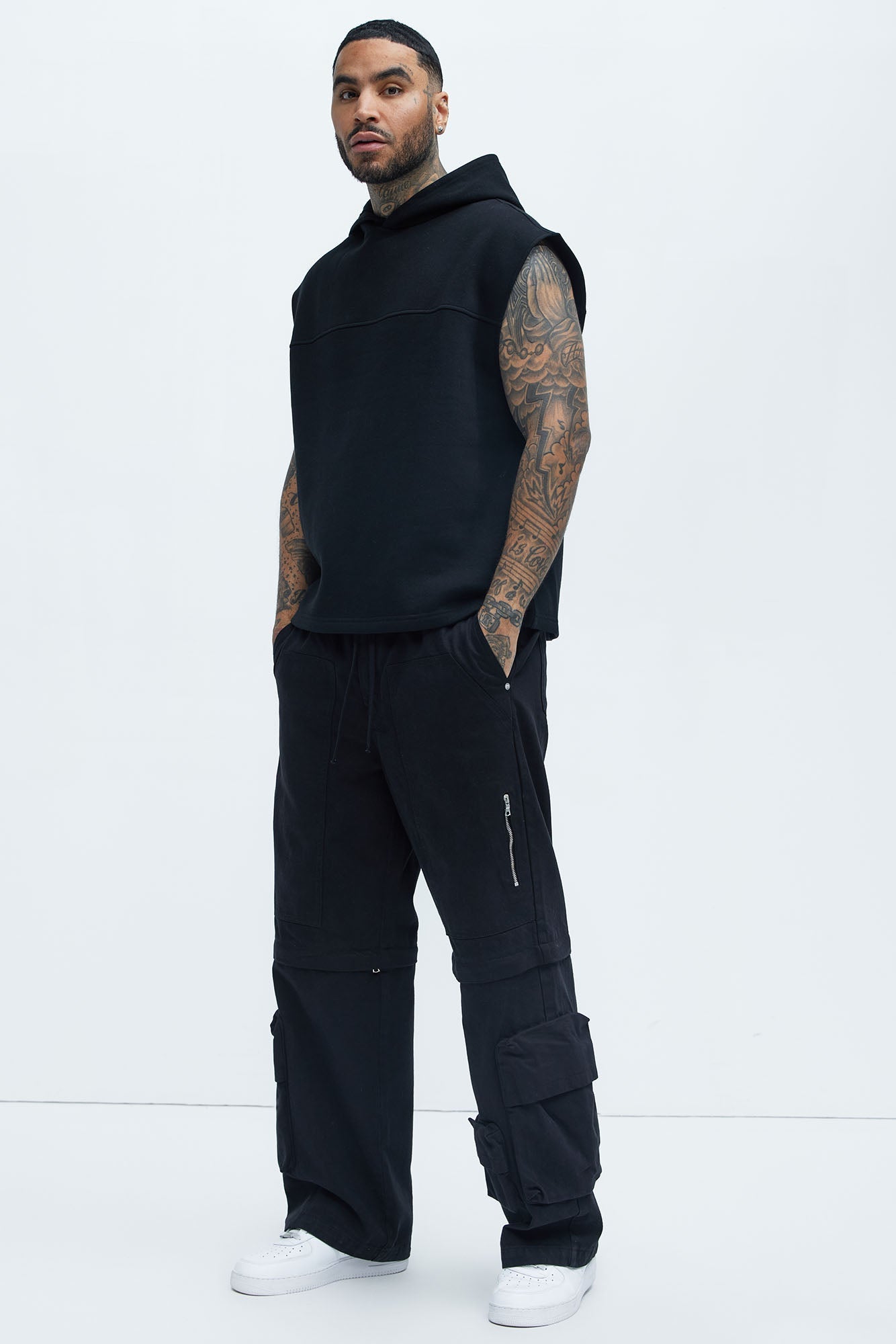 Tyson Lets Go Sleeveless Hoodie - Black Fashion Nova