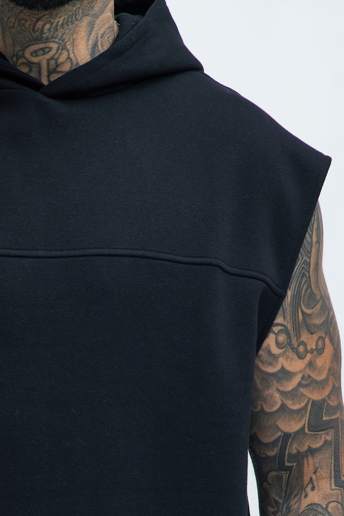 Tyson Lets Go Sleeveless Hoodie - Black Fashion Nova