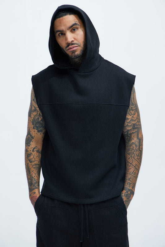 Tyson Lets Go Sleeveless Hoodie - Black Fashion Nova