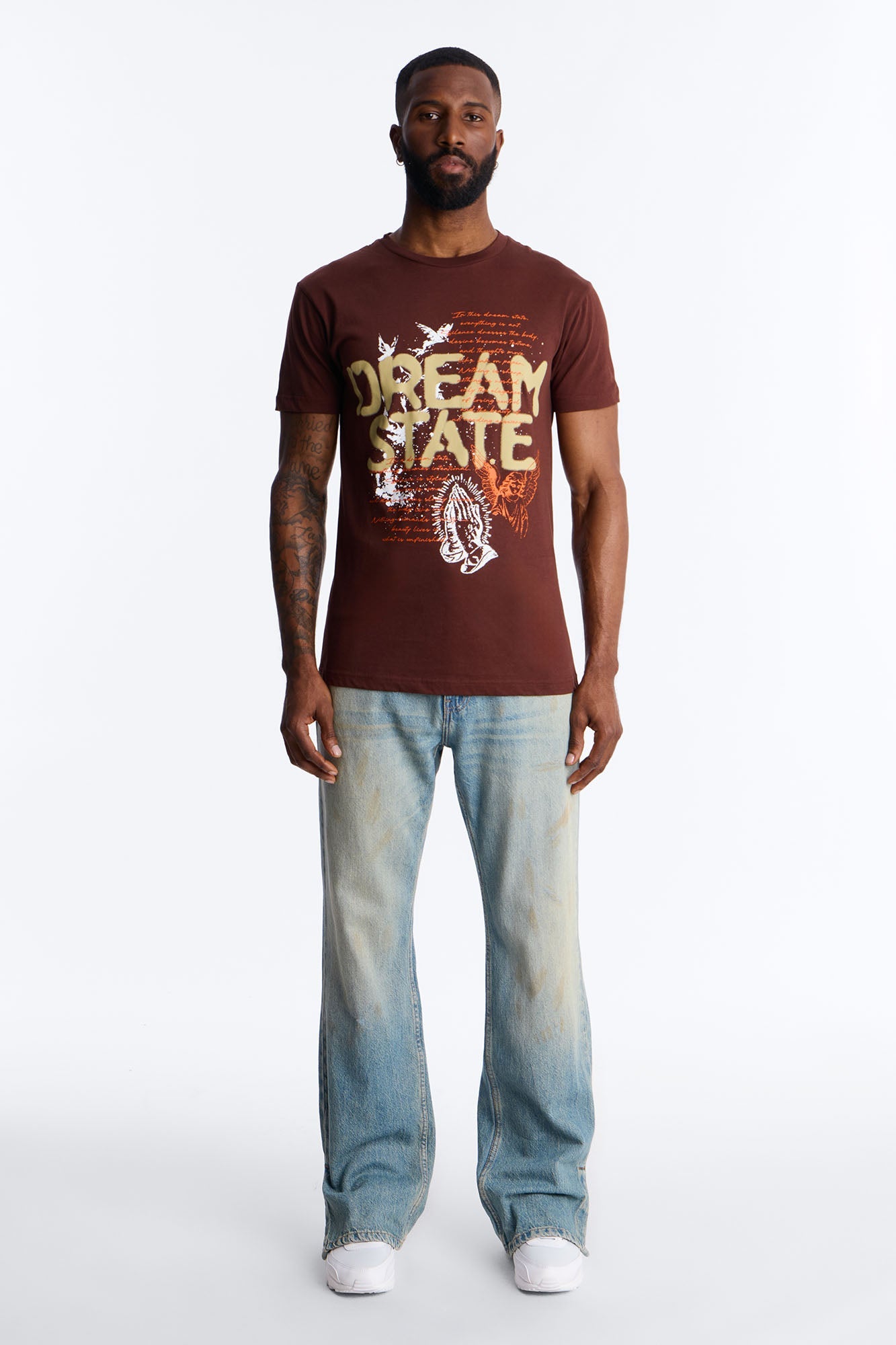 Dream State Of Mind Short Sleeve Tee - Brown Fashion Nova
