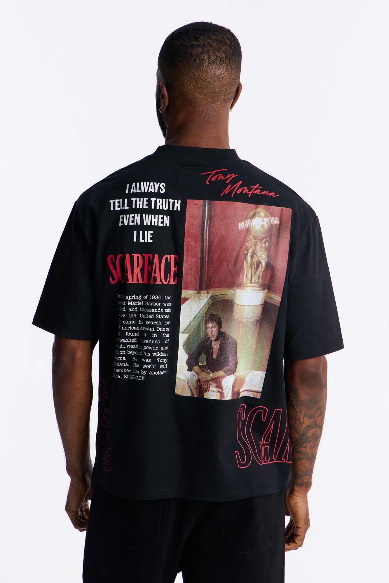 Scarface Always Tell The Truth Short Sleeve Tee - Black Fashion Nova