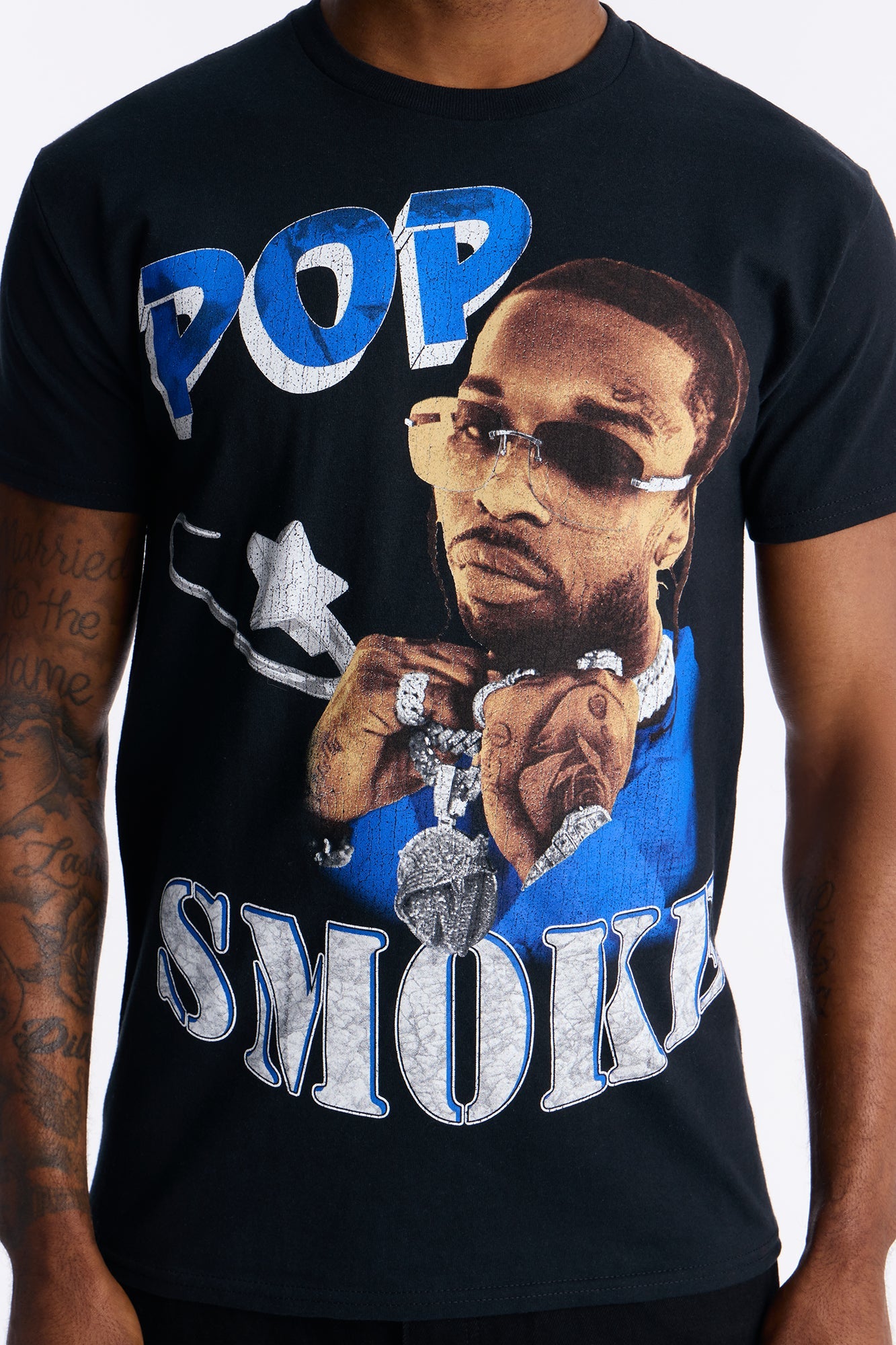 Pop Smoke Aim For The Moon Graphic Short Sleeve Tee - Black Fashion Nova