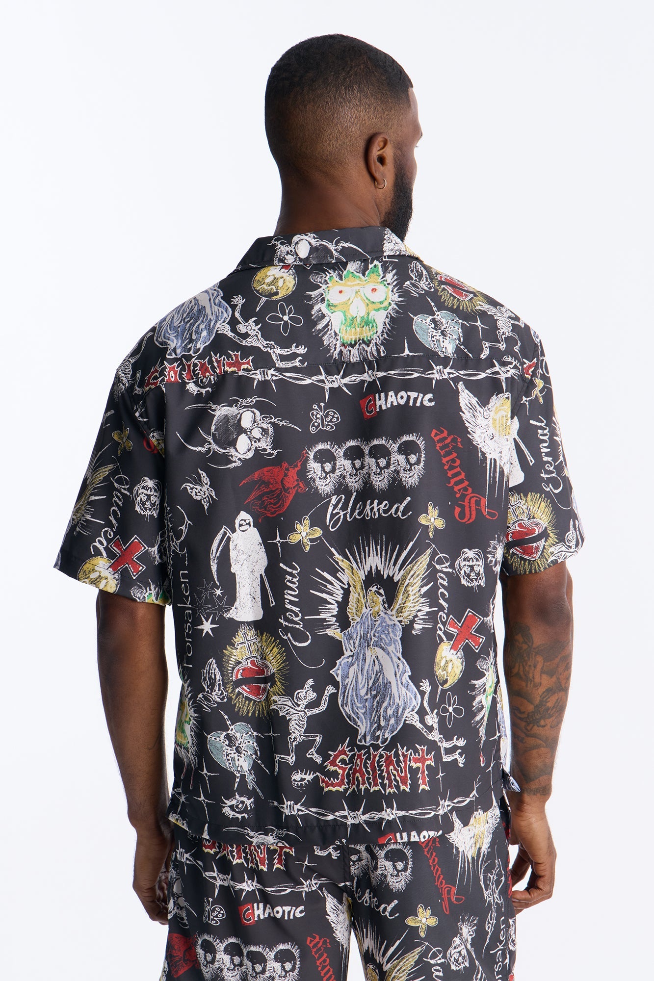 Graffiti Parlor All Over Printed Button Up Shirt - Multi Color Fashion Nova