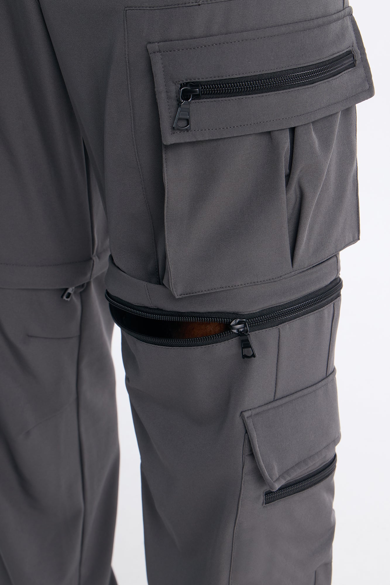 Straight Convertible Turning Point Utility Cargo Pant - Grey Fashion Nova