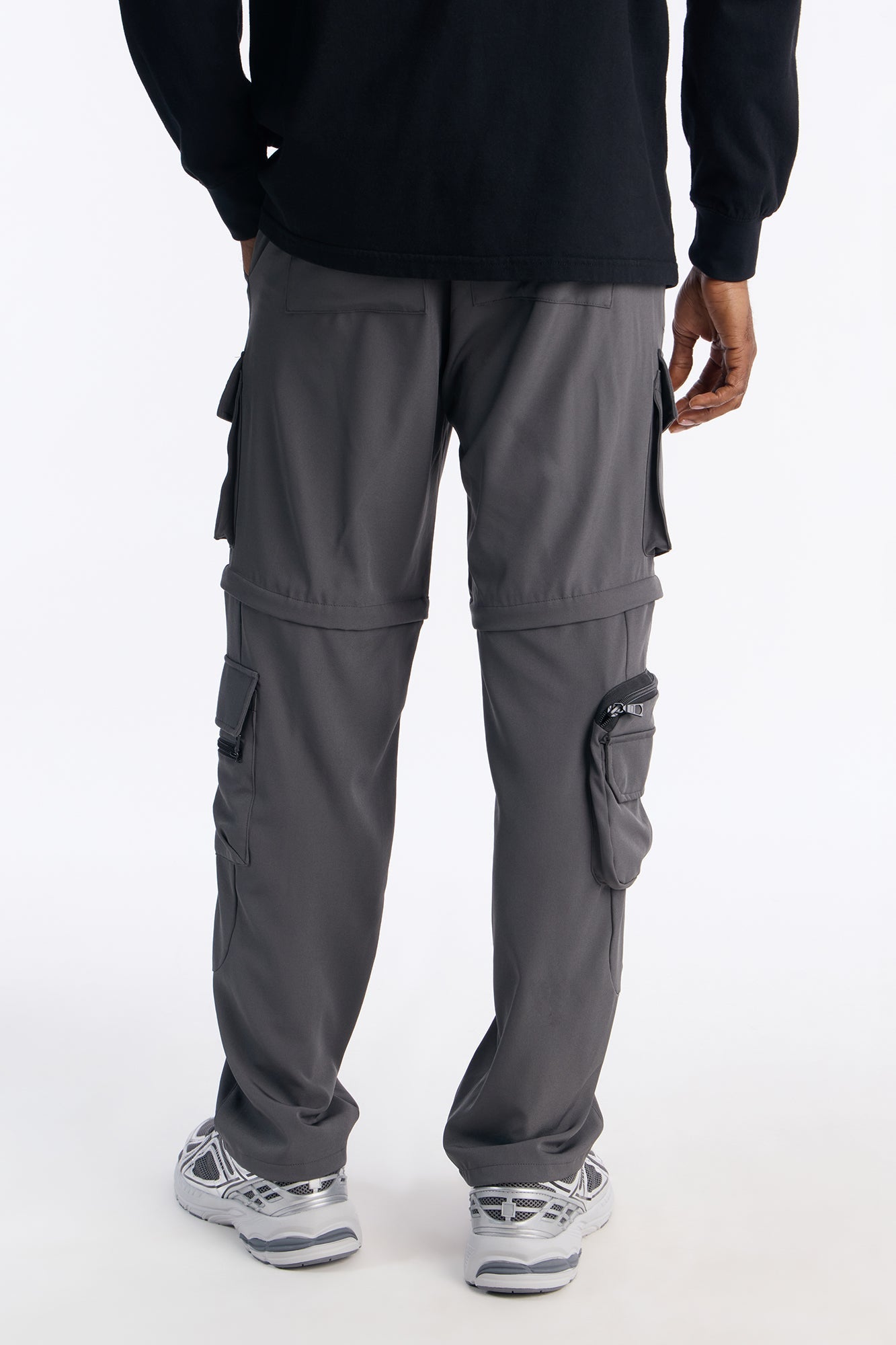 Straight Convertible Turning Point Utility Cargo Pant - Grey Fashion Nova