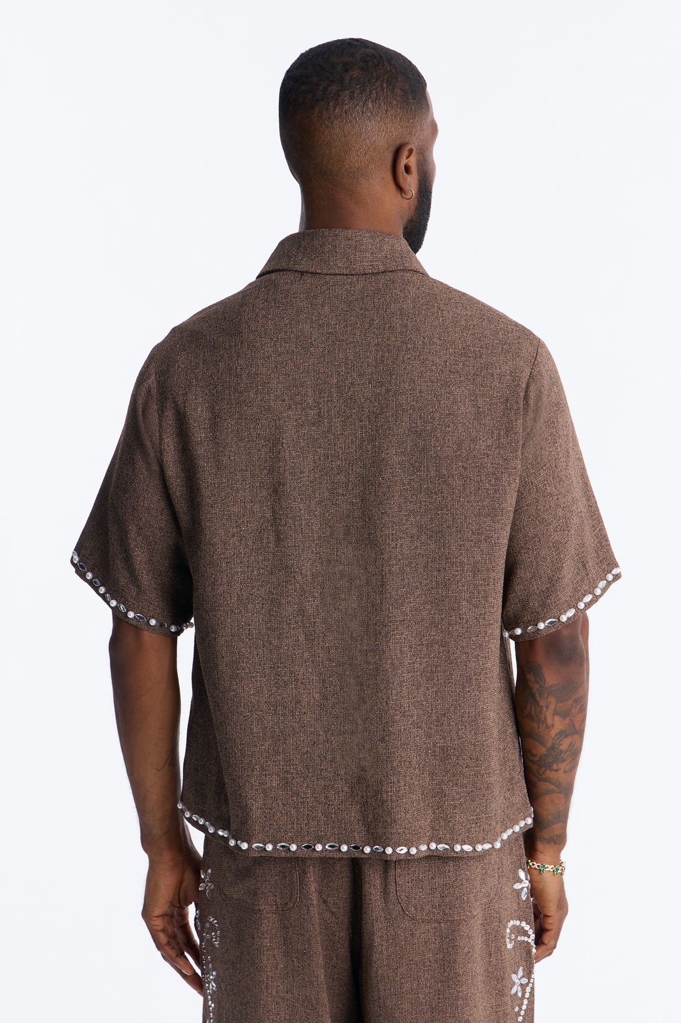 Cropped Wanderlust Pearl Journey Button Up - Brown Fashion Nova