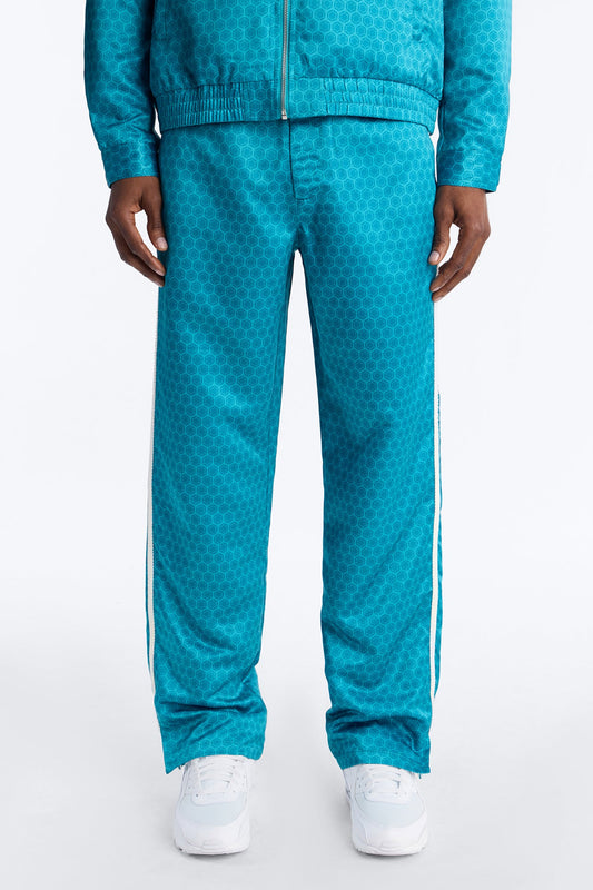 Straight St. Tropez Motif Roped Applique Pant - Blue Fashion Nova