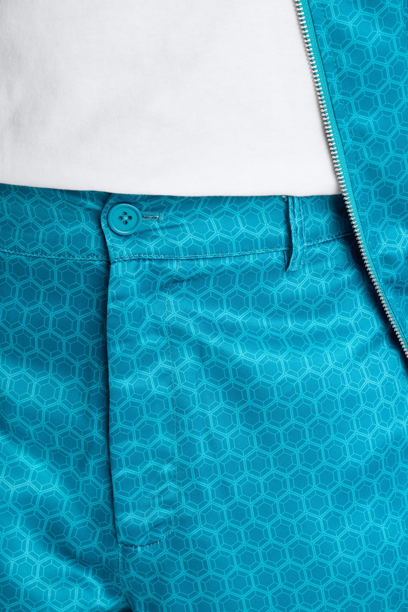 Straight St. Tropez Motif Roped Applique Pant - Blue Fashion Nova