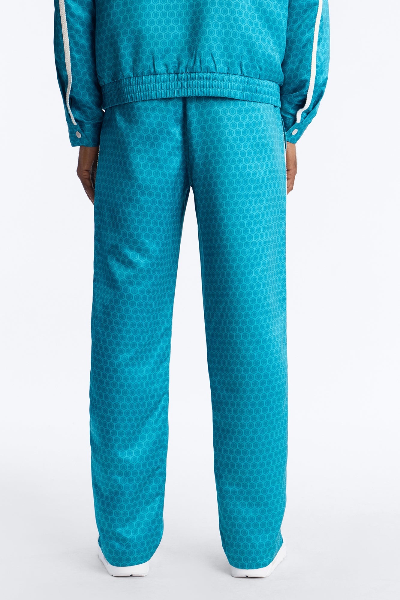 Straight St. Tropez Motif Roped Applique Pant - Blue Fashion Nova