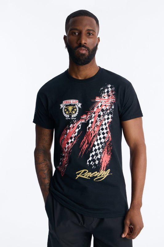Final Lap Racing Short Sleeve Tee - Black Fashion Nova