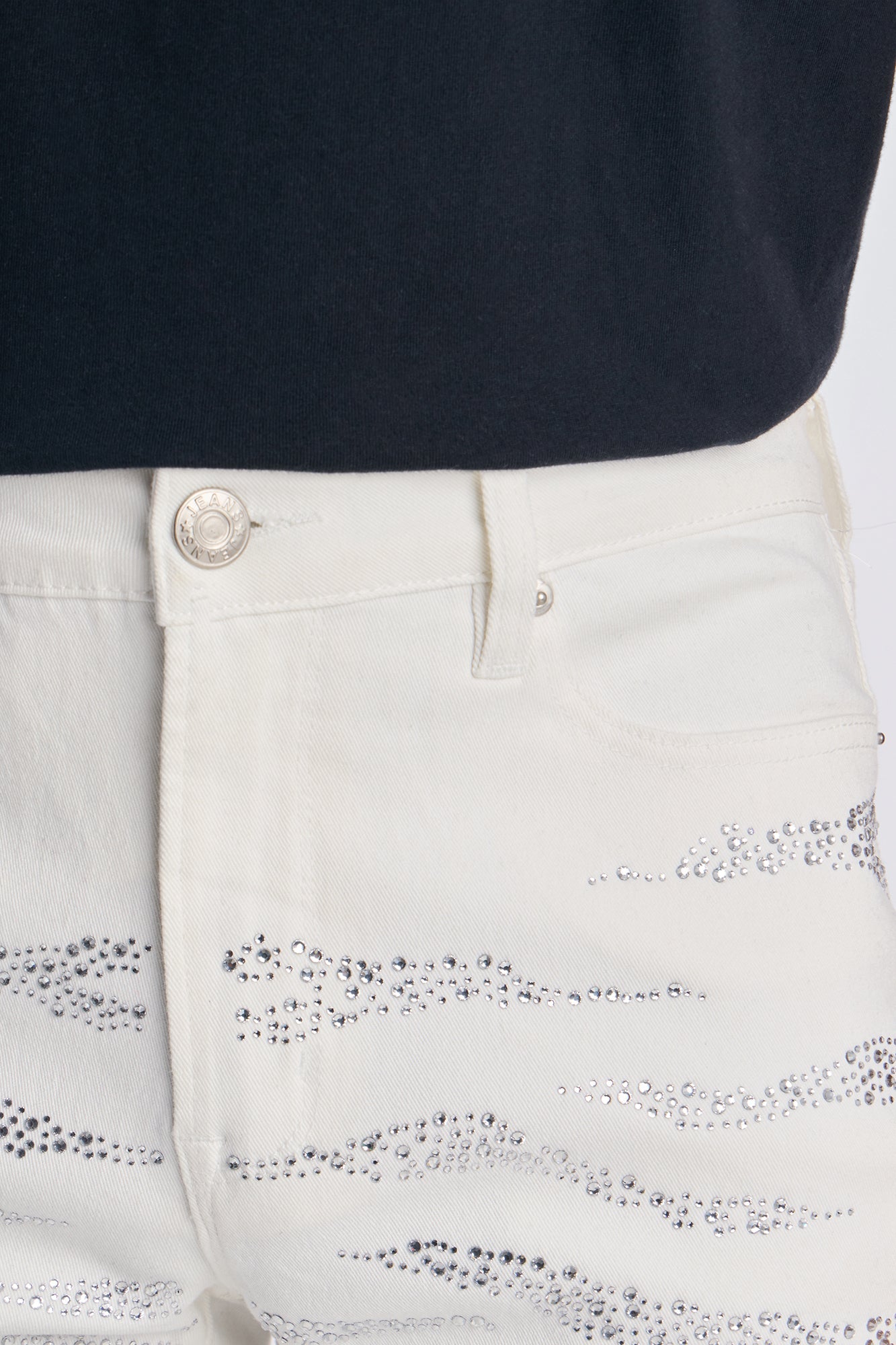 Stacked Skinny Flare Electric Prowl Jean - White Fashion Nova
