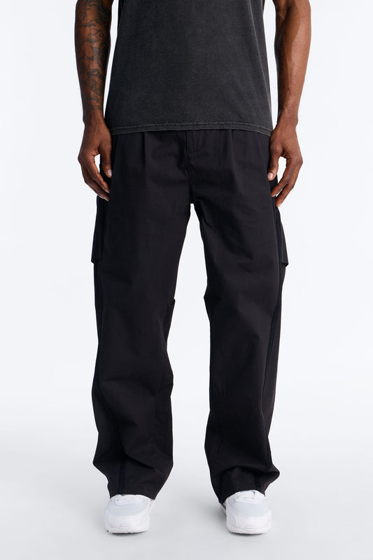 Barrel Accordion Pant - Black Fashion Nova