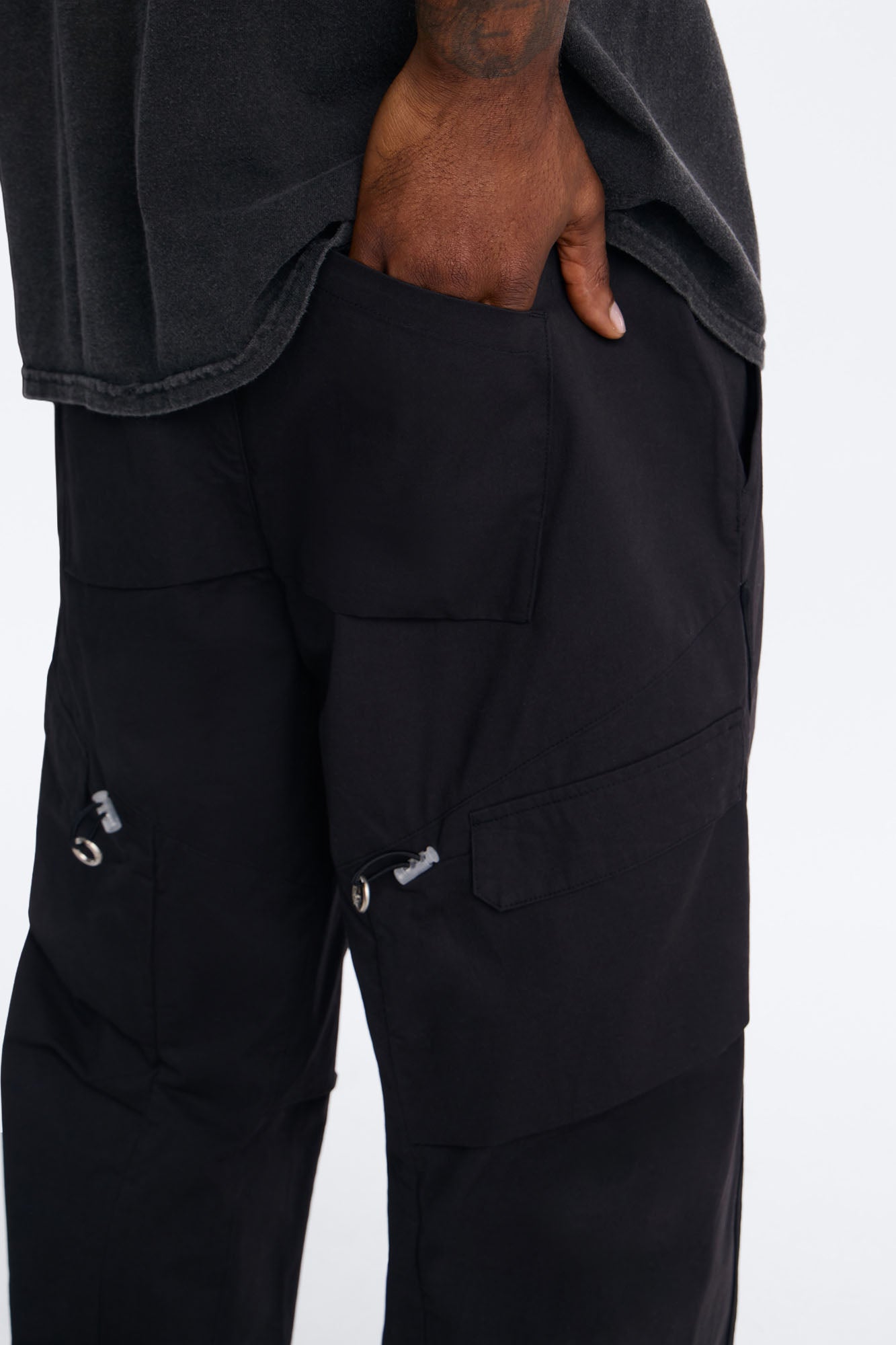 Barrel Accordion Pant - Black Fashion Nova