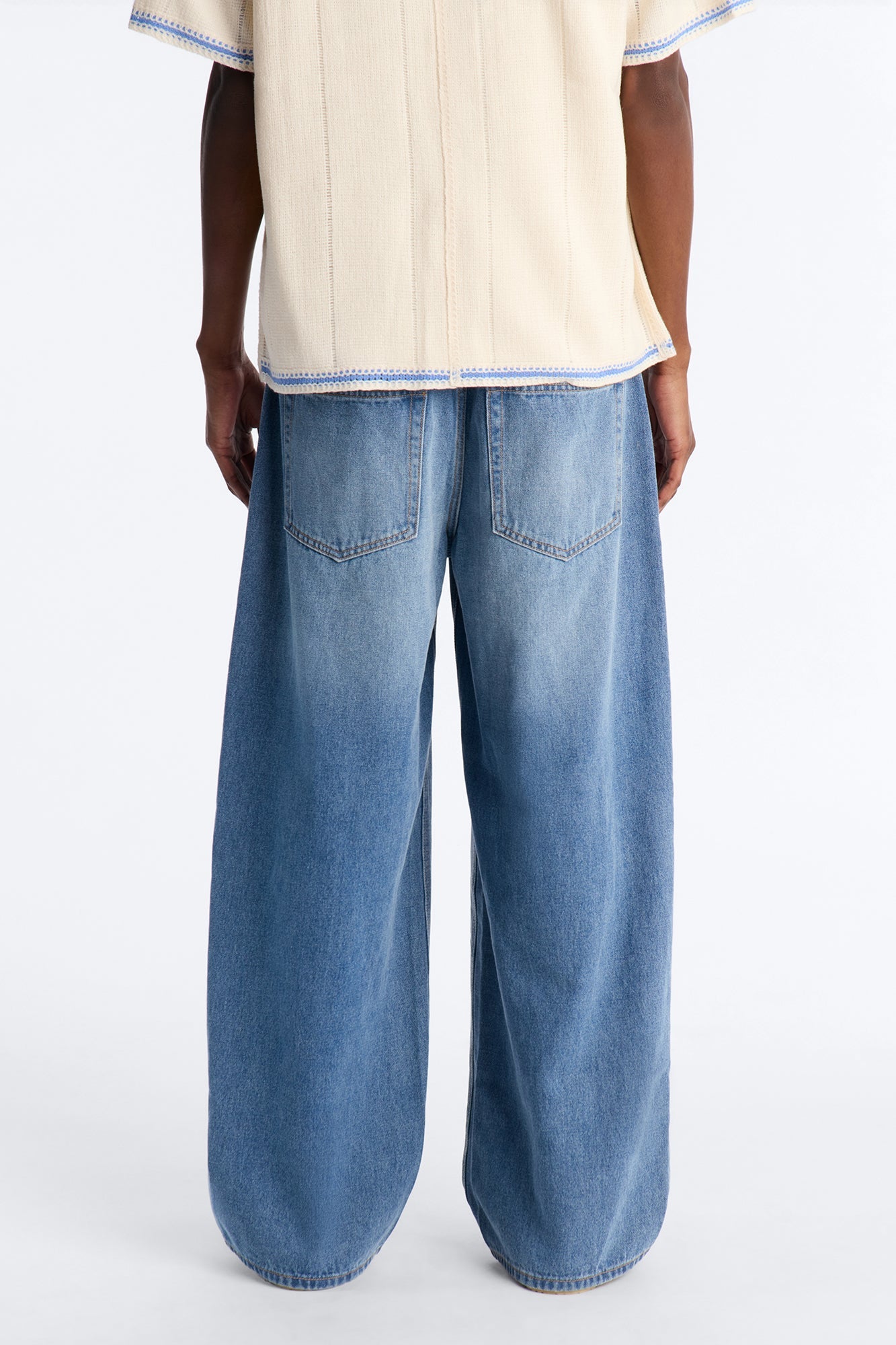 Essential Baggy Rigid Jean - Medium Blue Wash Fashion Nova