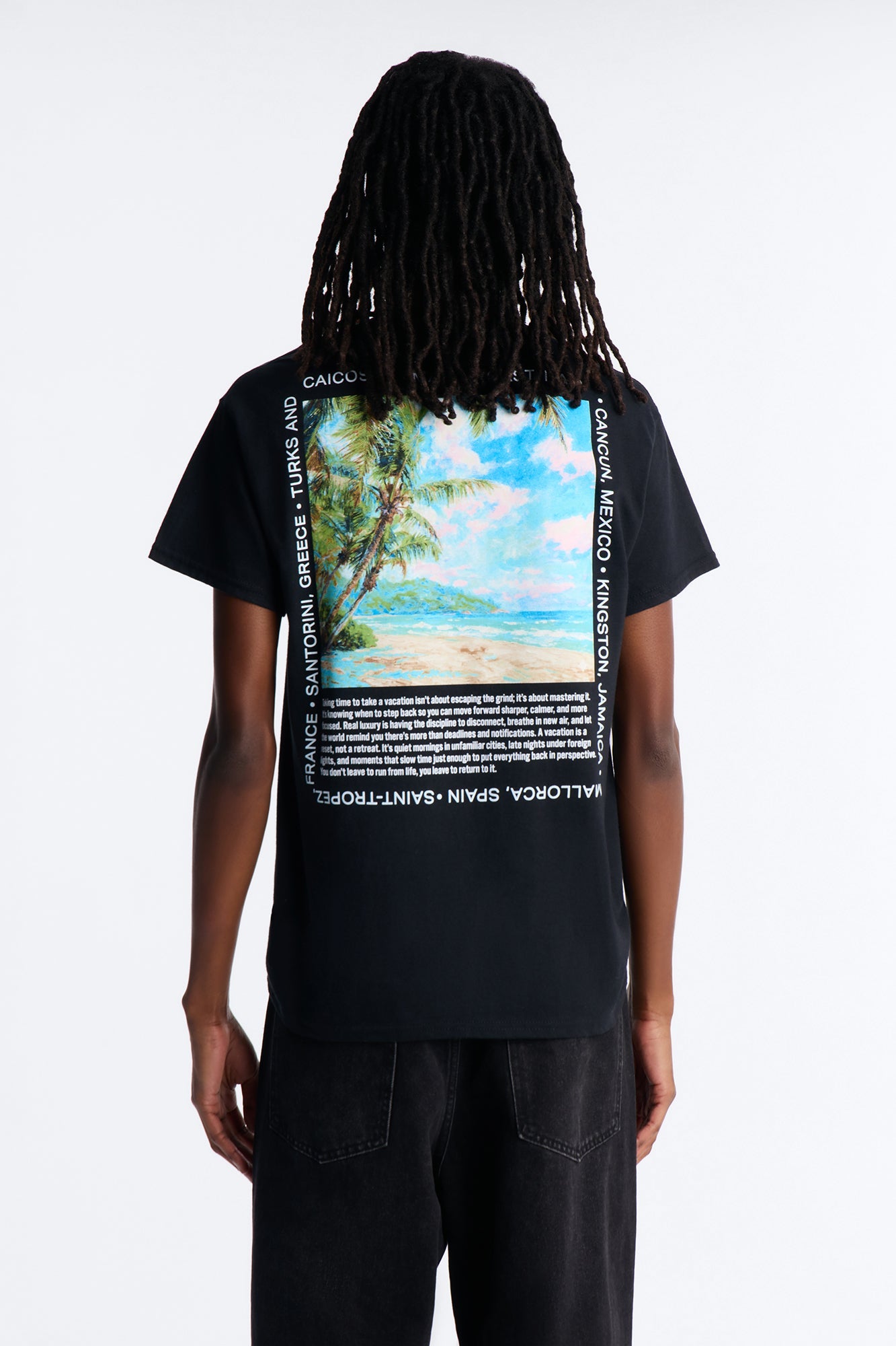 Forever Lost In Paradise Short Sleeve Tee - Black Fashion Nova