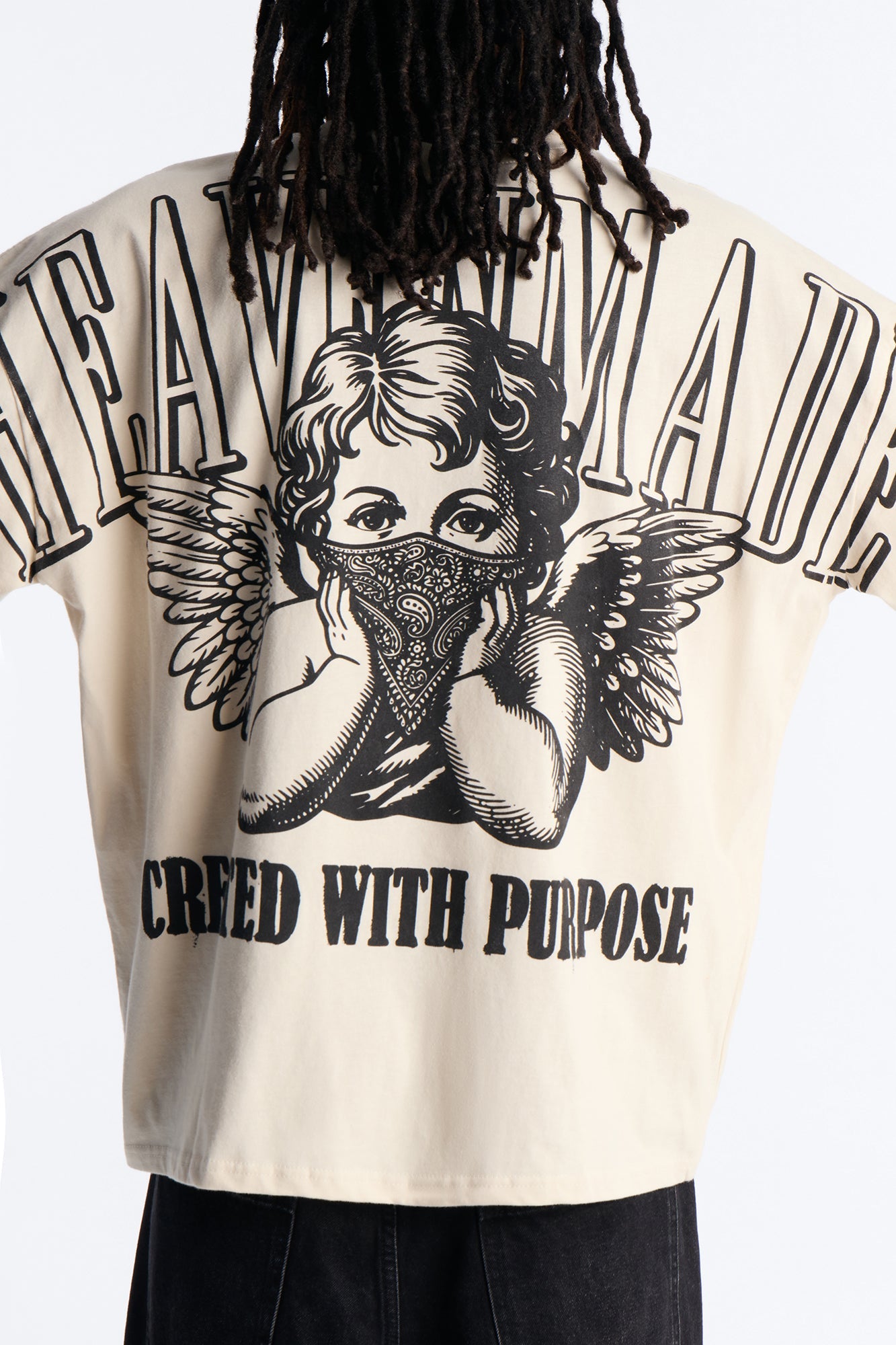 Heaven Made Heavy Weight Boxy Short Sleeve Tee - Off White Fashion Nova