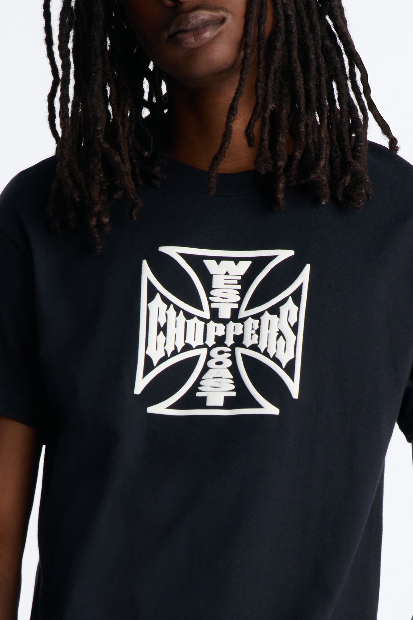 West Coast Choppers Icon Puff Print Short Sleeve Tee - Black Fashion Nova