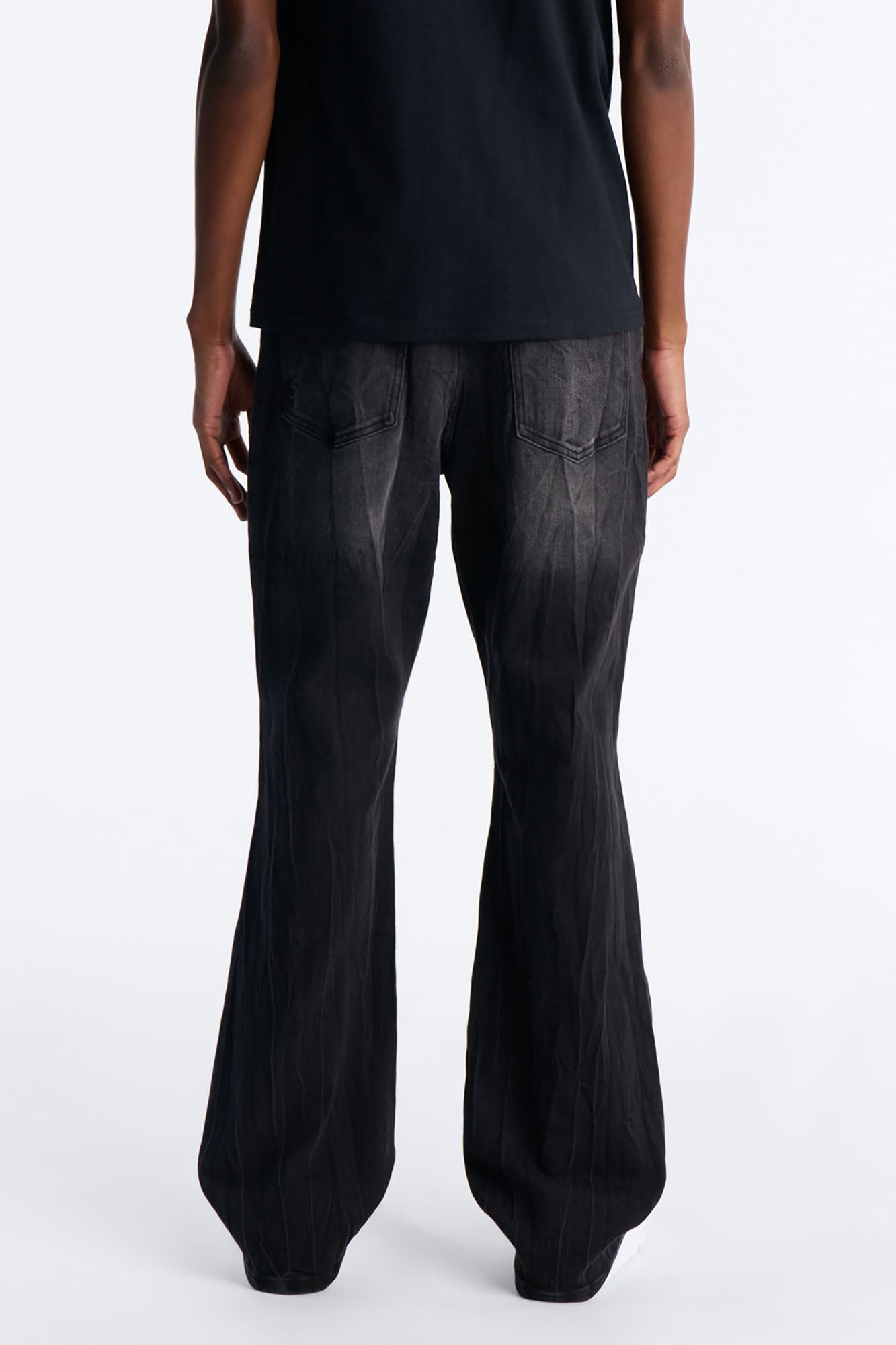 Dreamy Stacked Slim Flare Jeans - Black Wash Fashion Nova