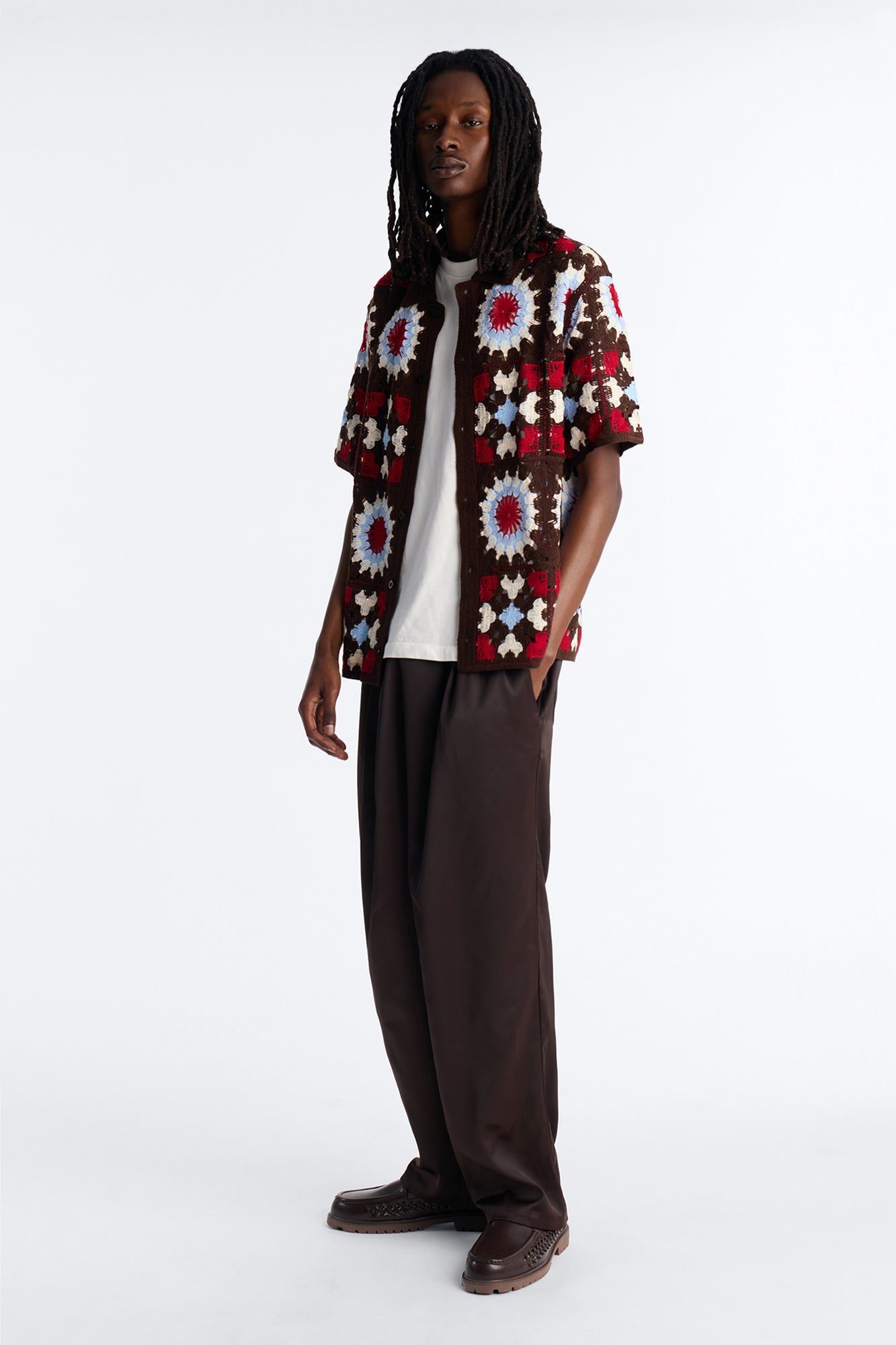 Relaxed Liquid Shadow Pleated Trouser - Brown Fashion Nova