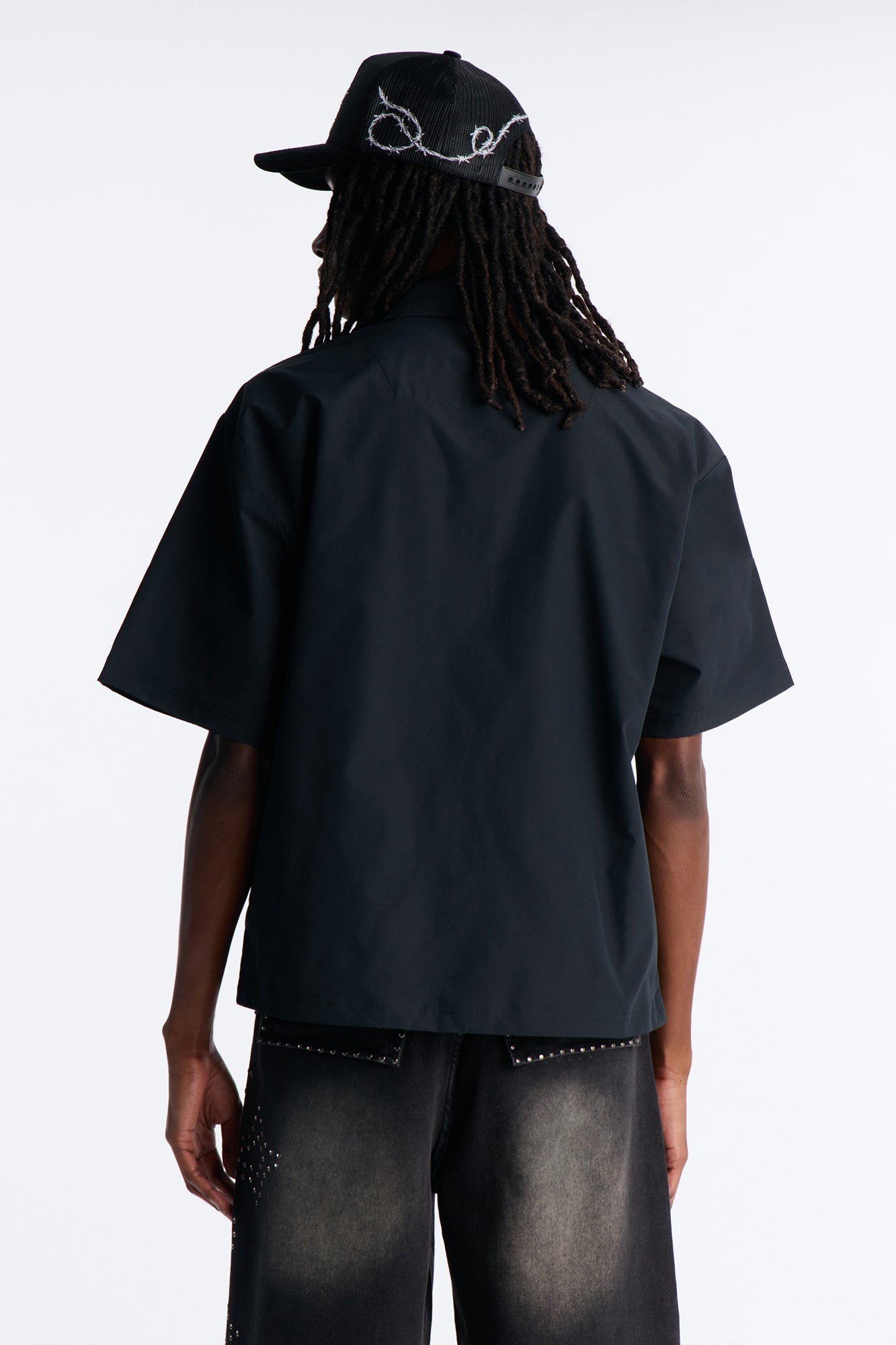 Skyline Views Short Sleeve Button Up Shirt - Black Fashion Nova