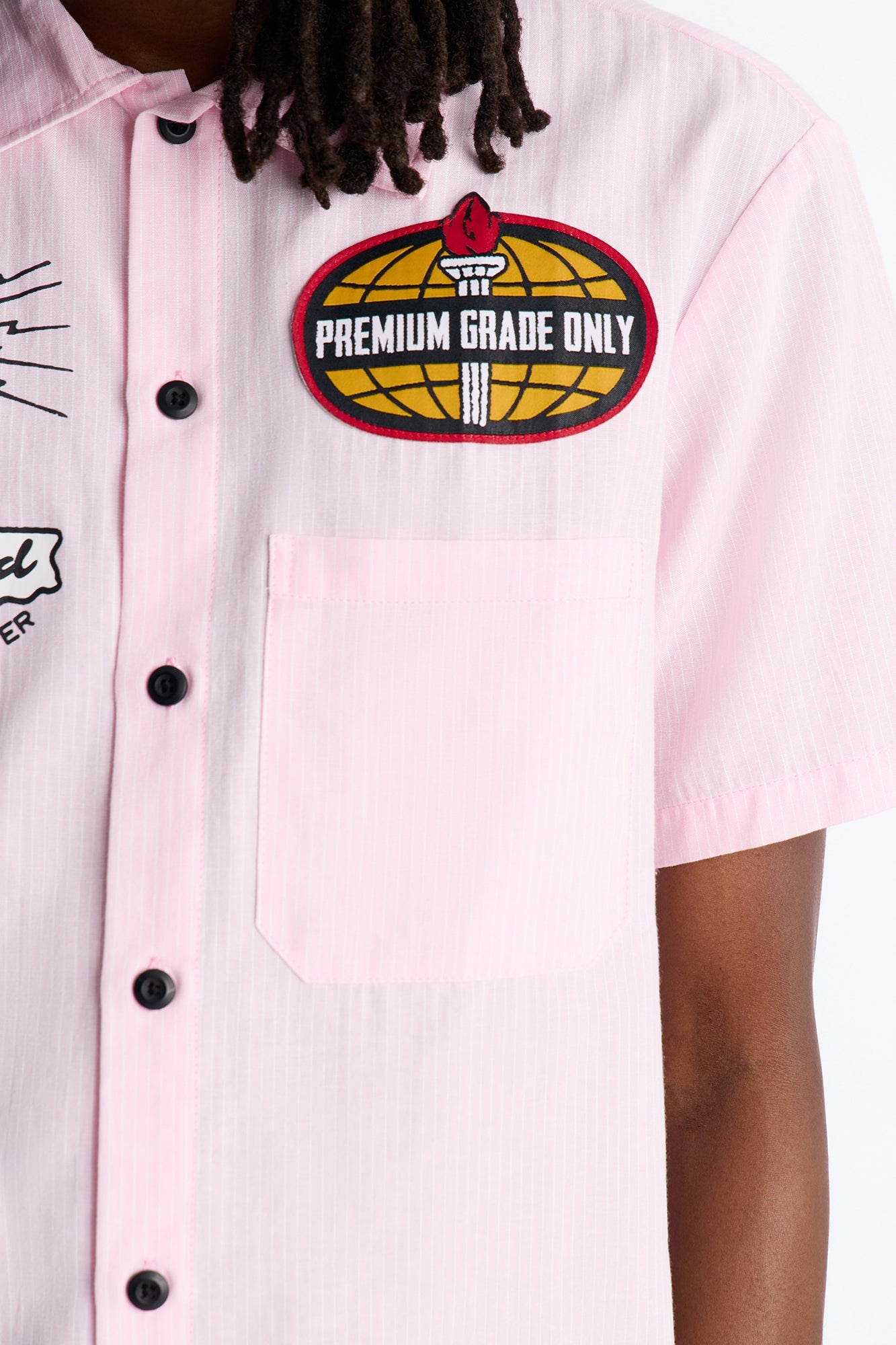 Cropped Overdrive Mode Striped Button Up Shirt - Pink Fashion Nova