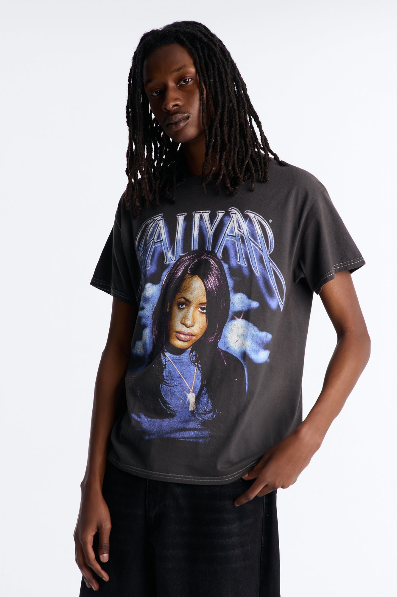 Aaliyah One In A Million Album Short Sleeve Tee - Black Fashion Nova