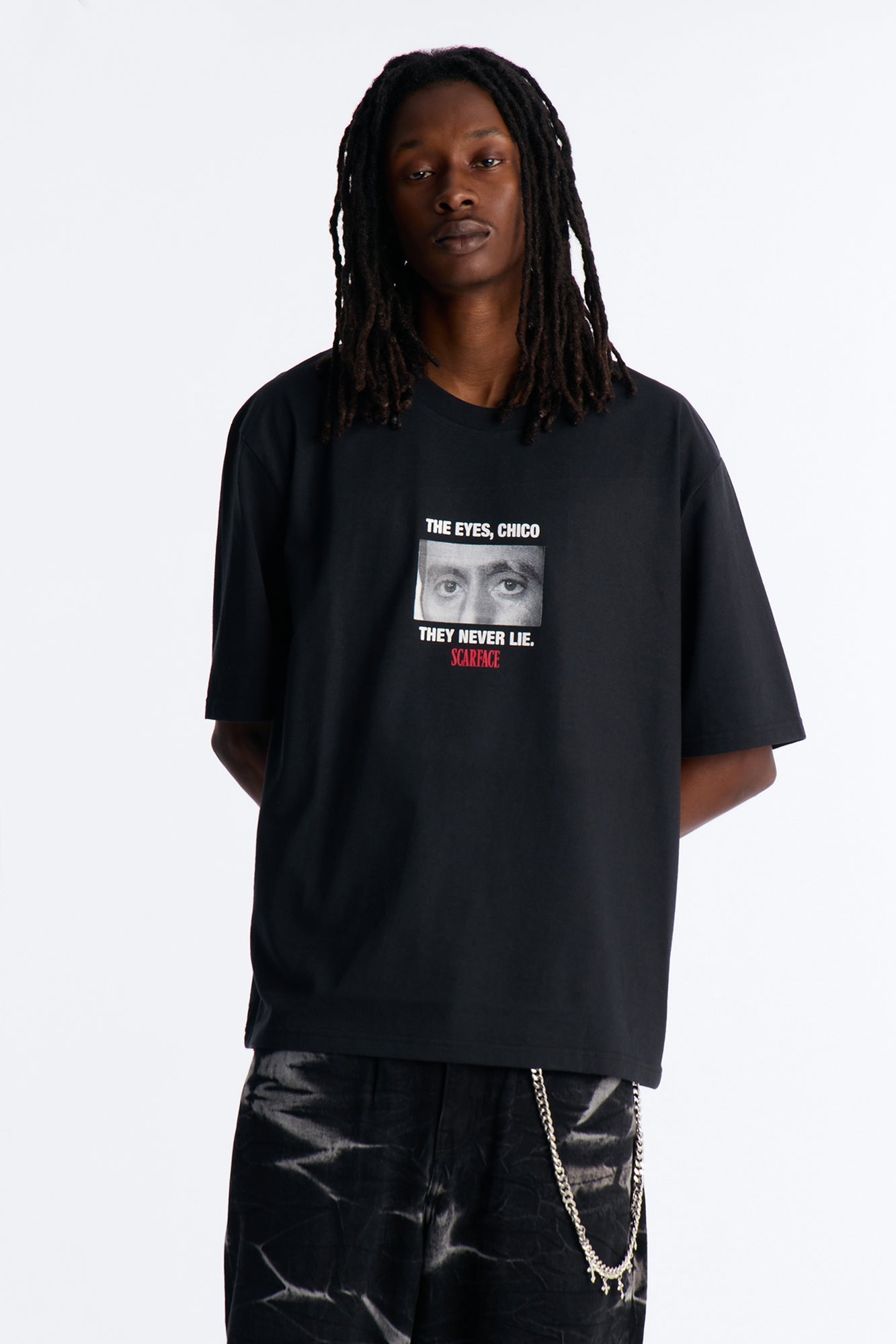 Scarface The Eyes Chico Short Sleeve Tee - Black Fashion Nova