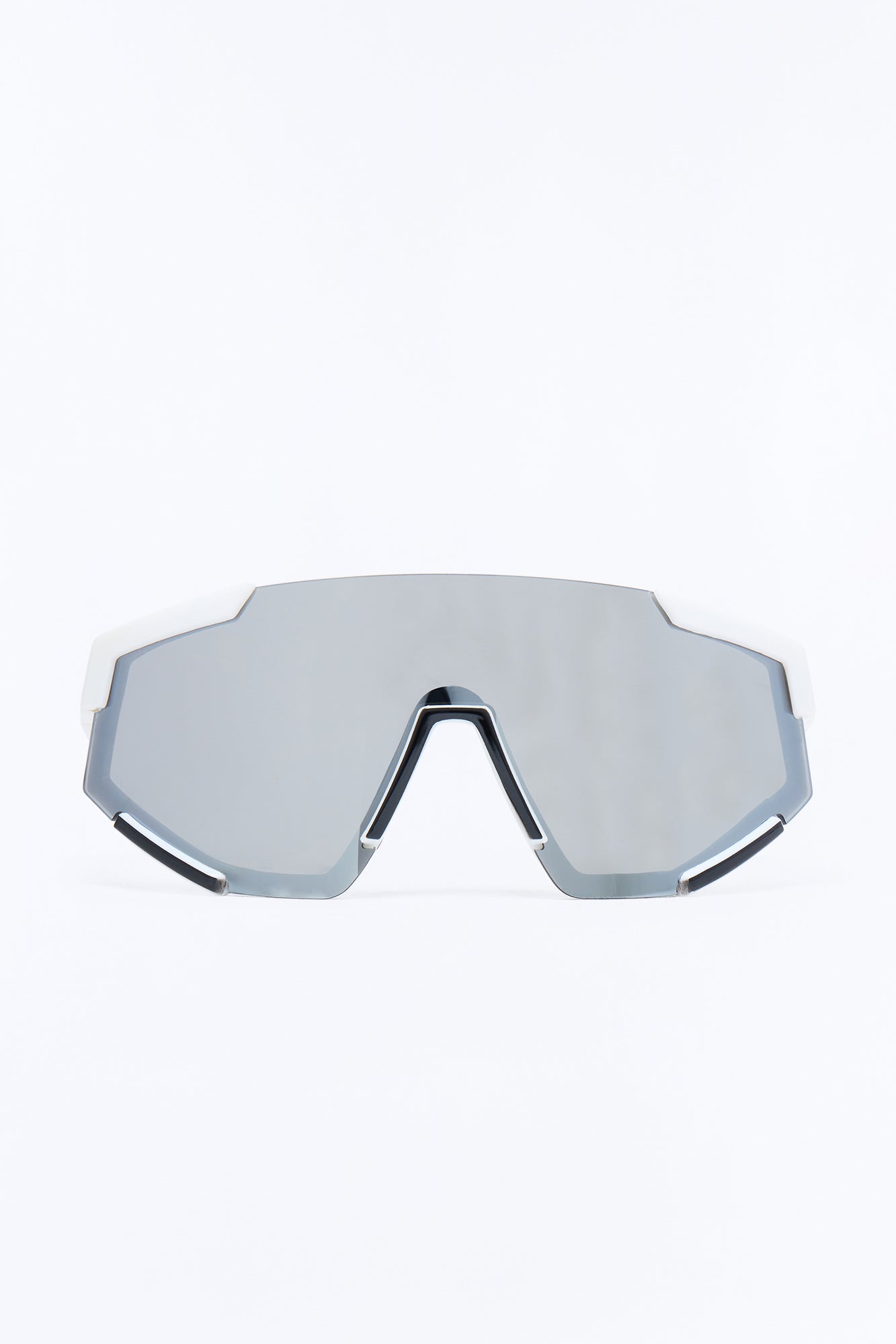 Striving Forward Sport Wrap Sunglasses - Silver/Red Fashion Nova