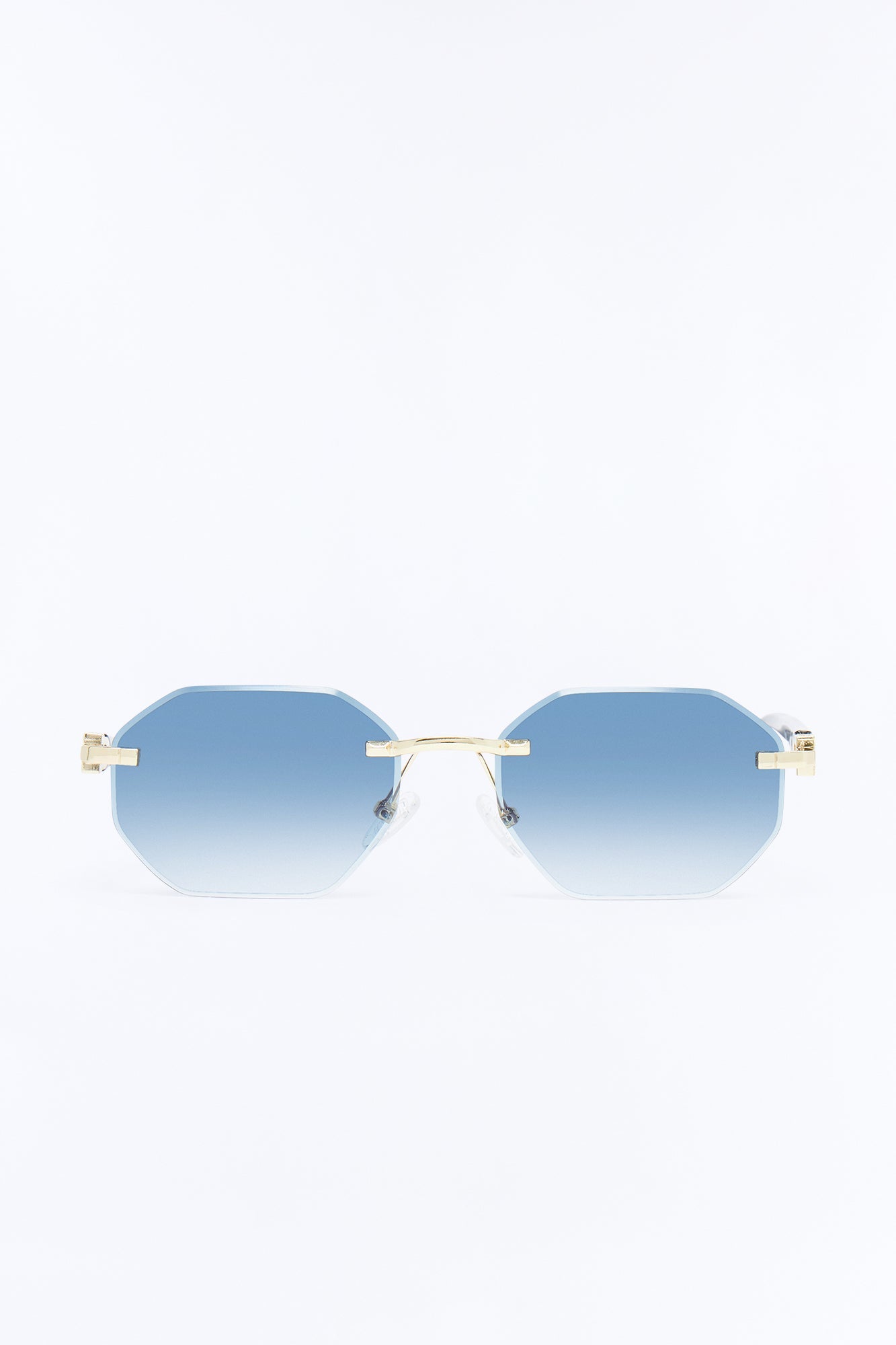 Only If Geometric Frameless Sunglasses - Black/combo Fashion Nova