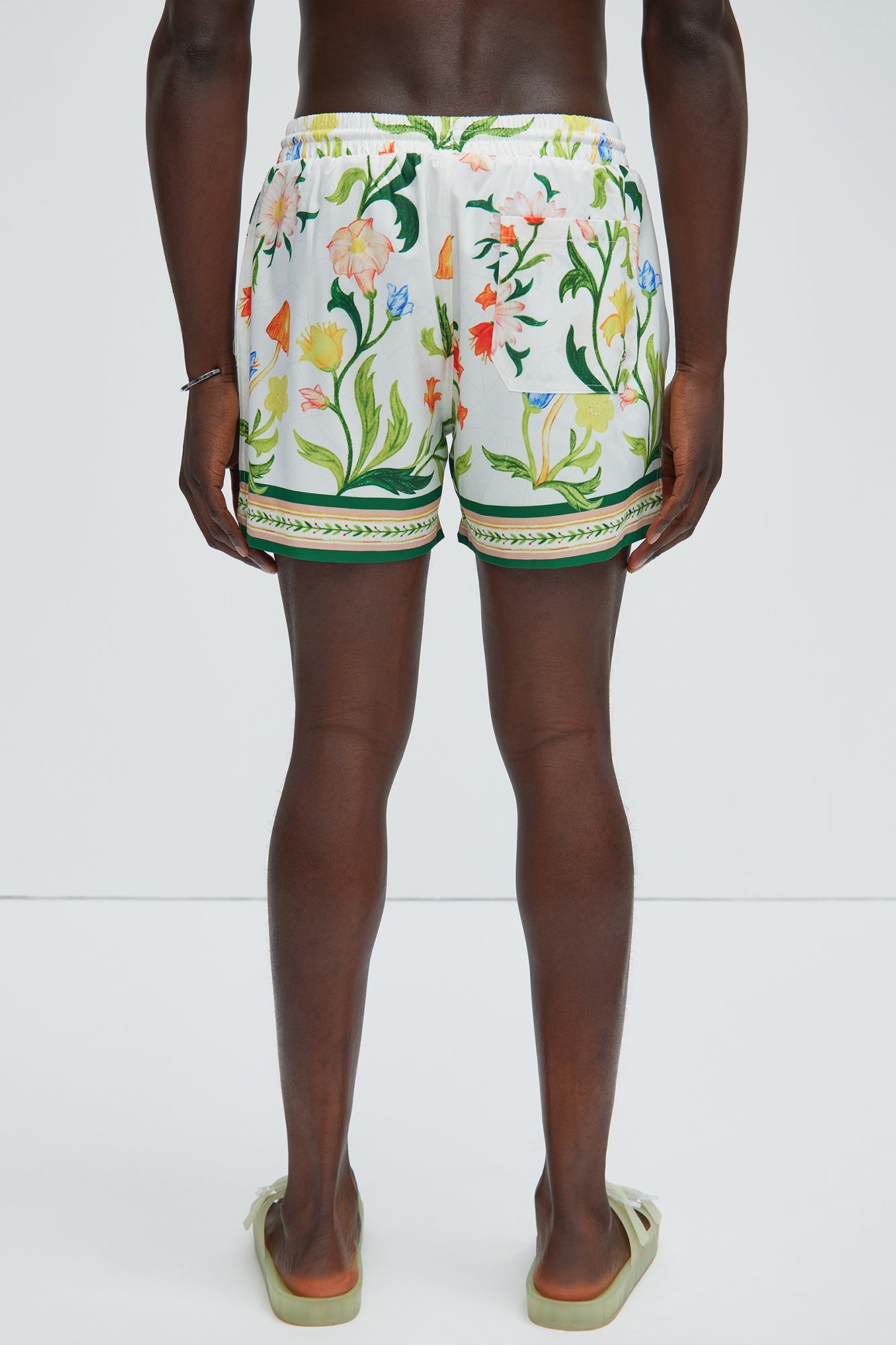 Deer Creek Swim Short Trunk - White/combo Fashion Nova