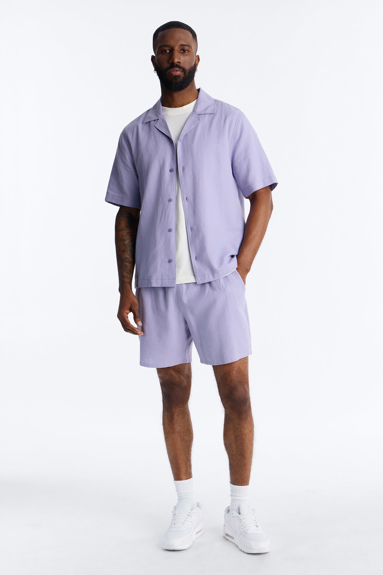 Bahamas Linen Shirt - Lavender Fashion Nova