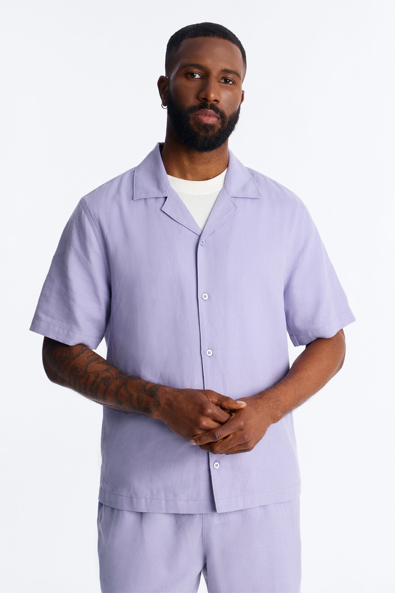 Bahamas Linen Shirt - Lavender Fashion Nova