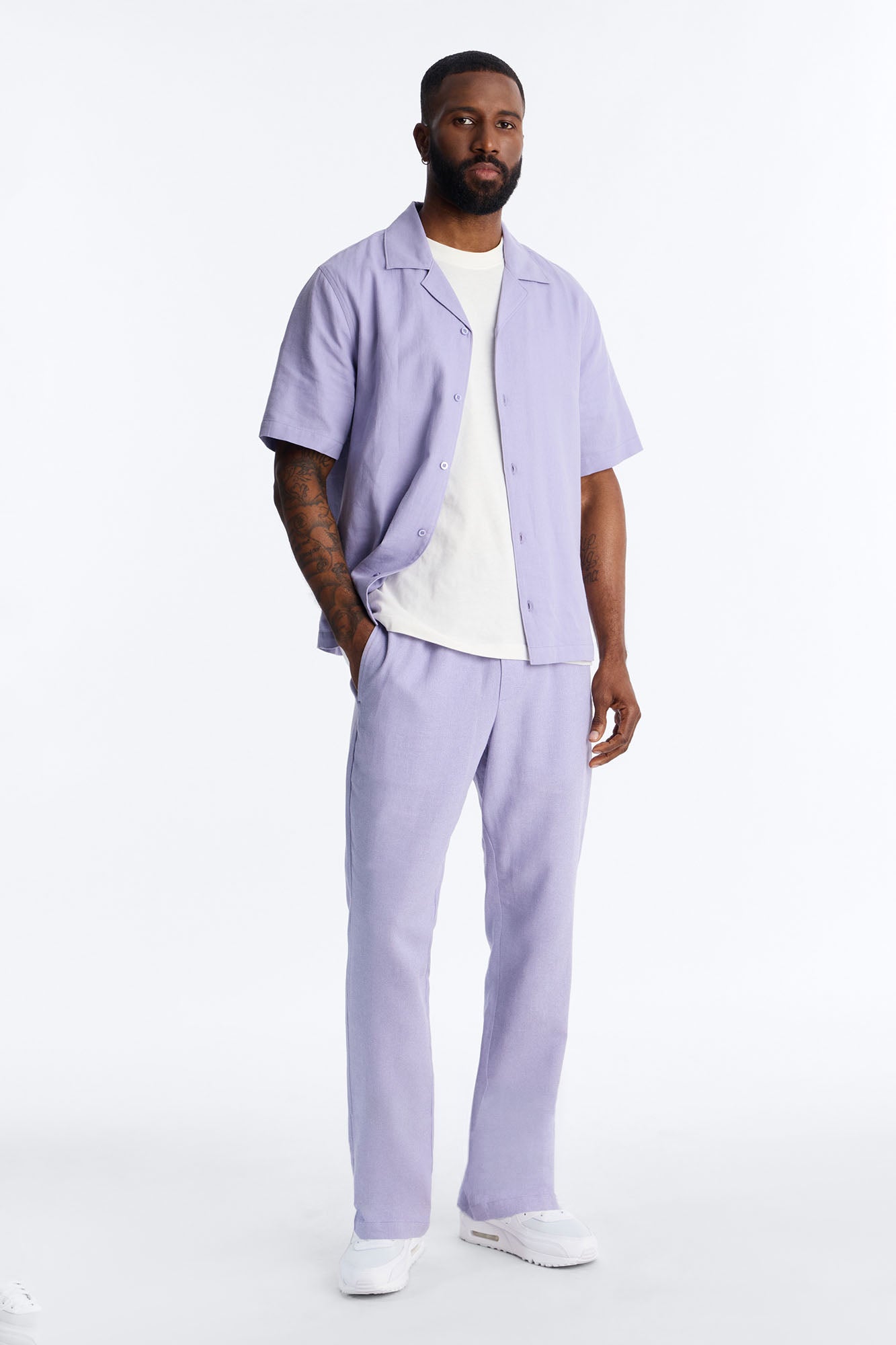 Bahamas Linen Slim Pull On Pants - Lavender Fashion Nova