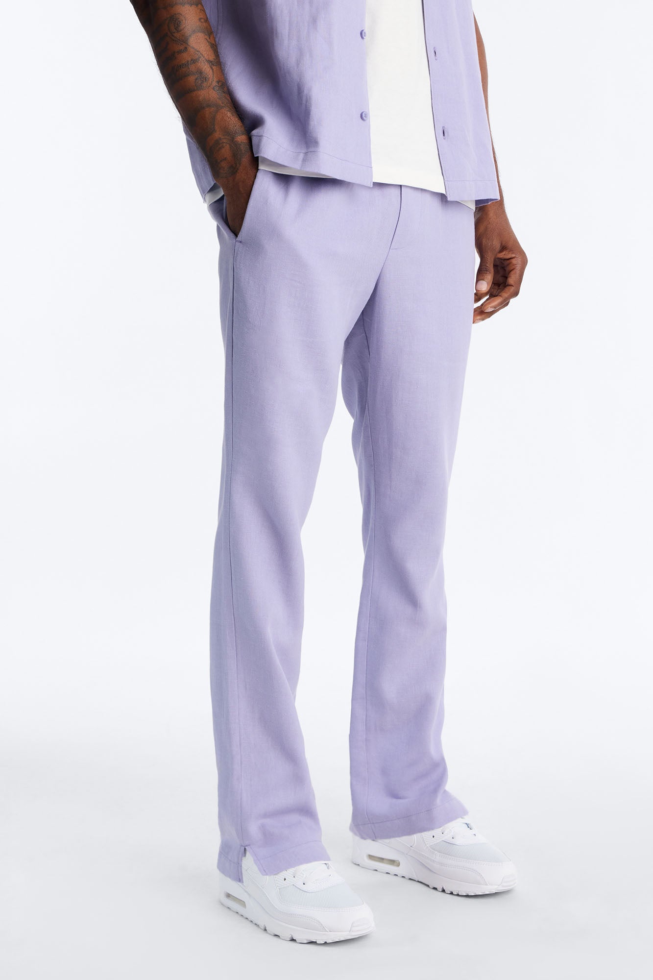 Bahamas Linen Slim Pull On Pants - Lavender Fashion Nova