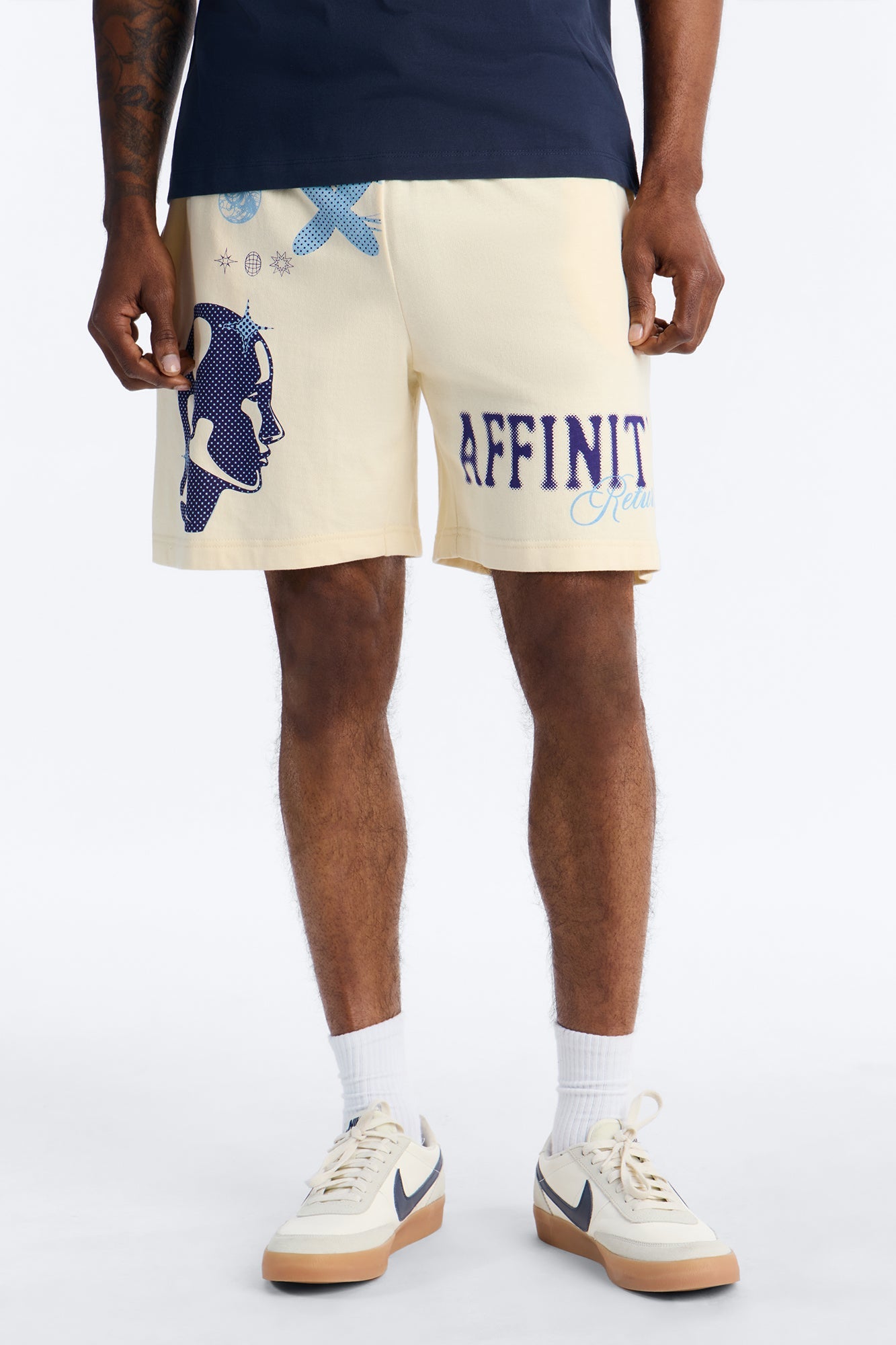 Natural Affinity Sweatshorts - Cream Fashion Nova