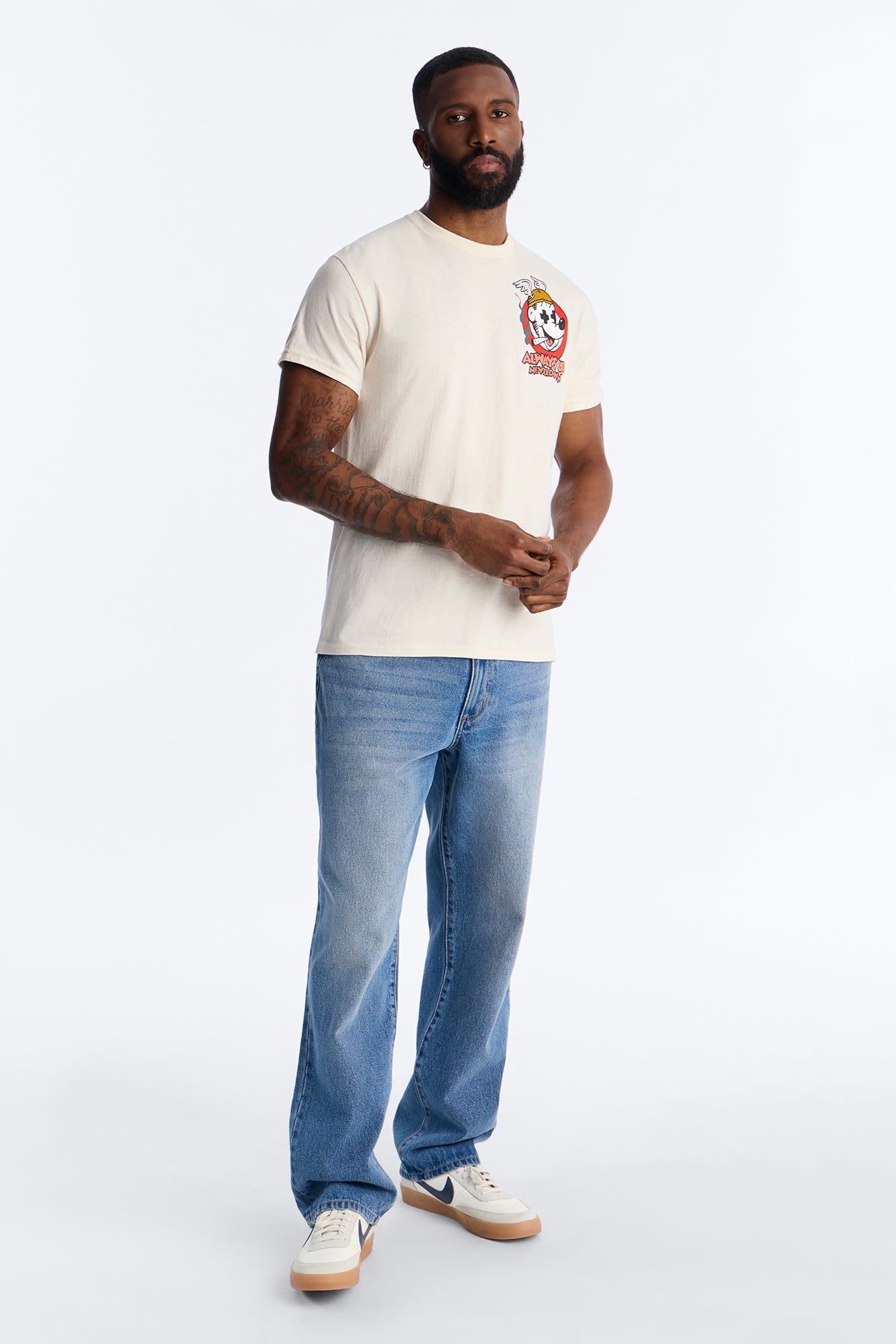 Always Up Short Sleeve Tee - Natural Fashion Nova