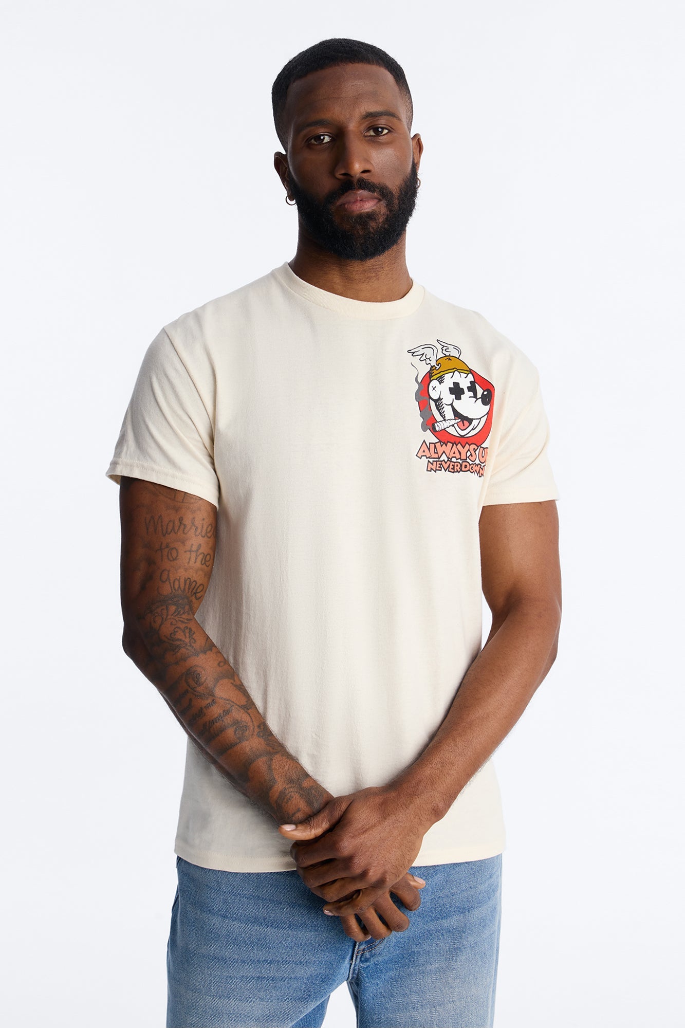 Always Up Short Sleeve Tee - Natural Fashion Nova