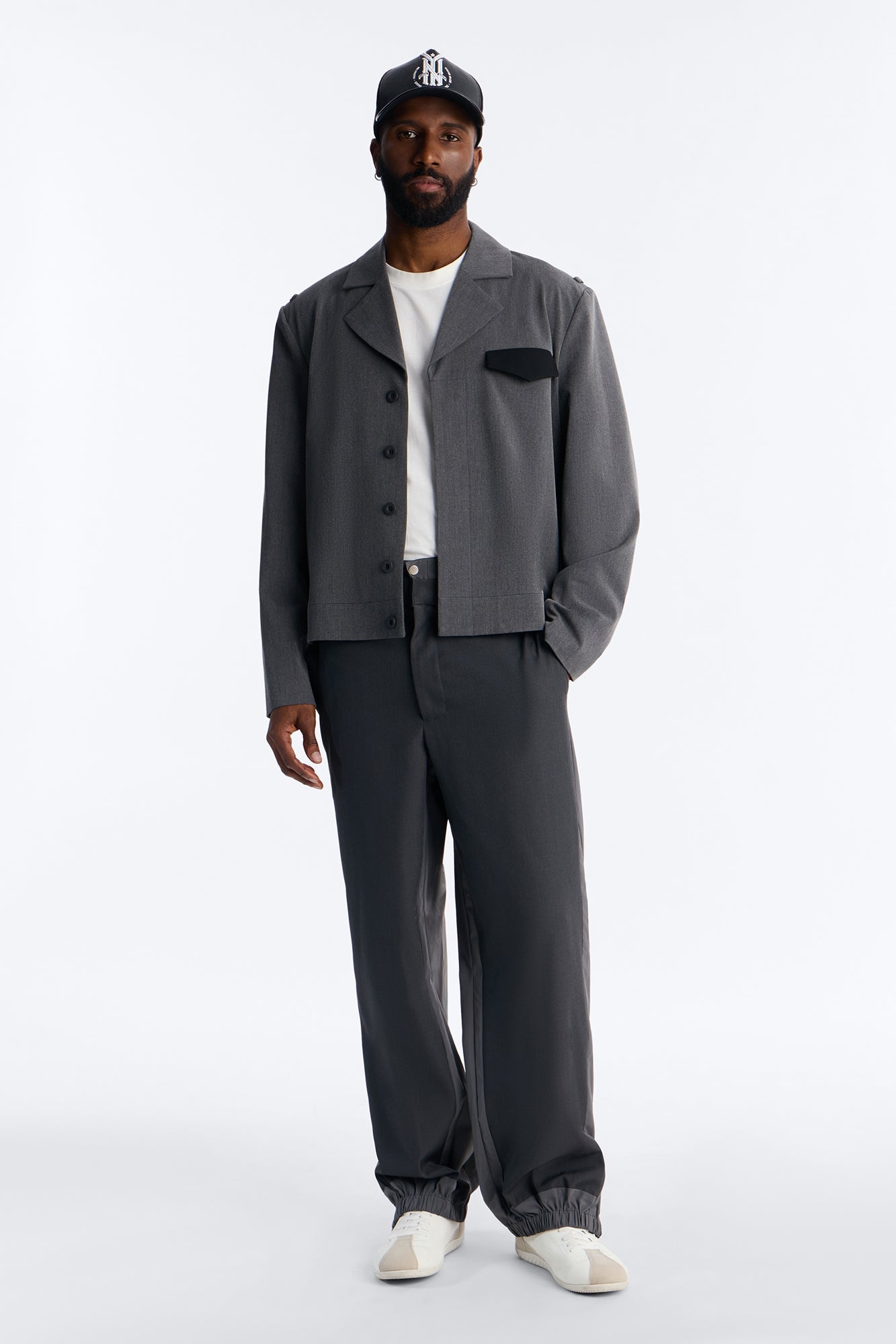 Straight Montalvo Mixed Worlds Trouser - Grey Fashion Nova