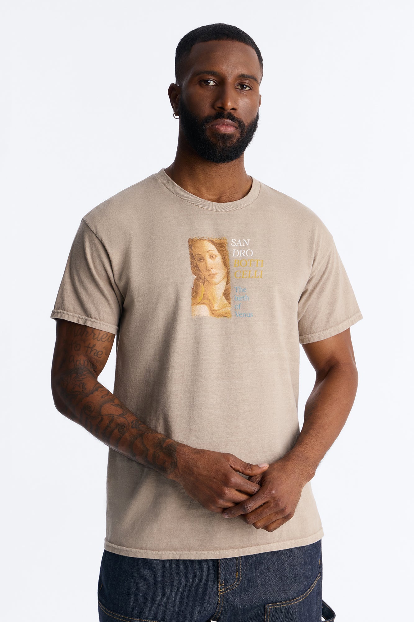 Birth Of Venus Botticelli Short Sleeve Tee - Taupe Fashion Nova