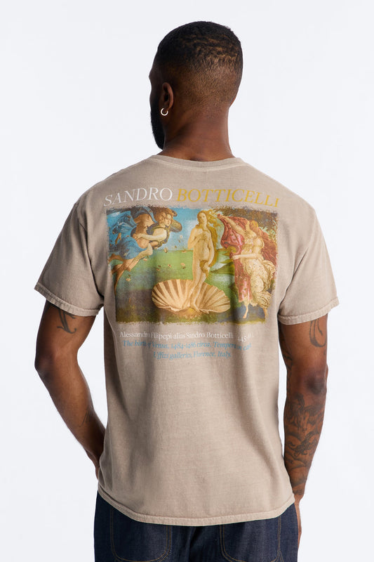 Birth Of Venus Botticelli Short Sleeve Tee - Taupe Fashion Nova