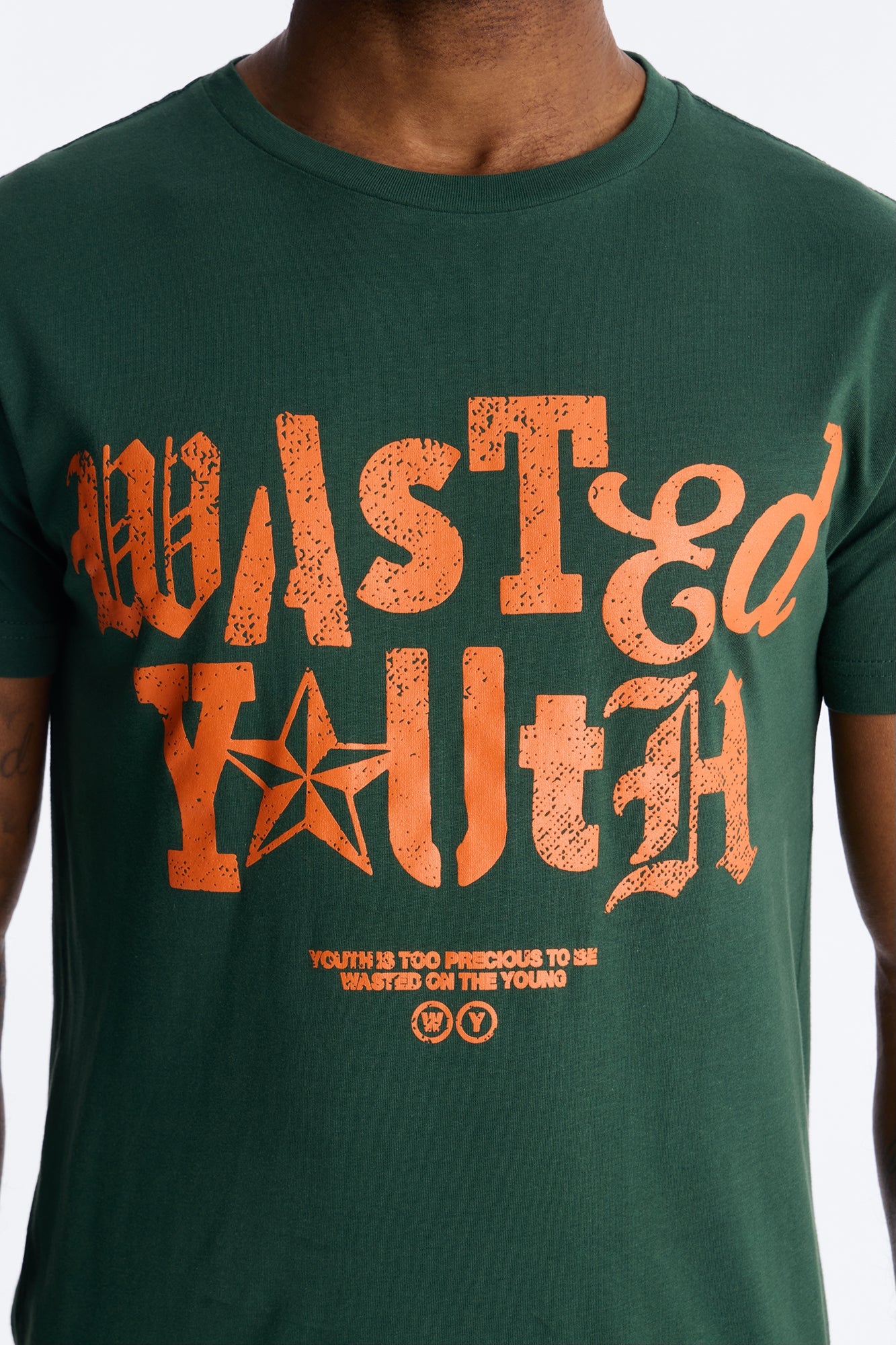 Wasted Youth Rockstar Short Sleeve Tee - Green Fashion Nova